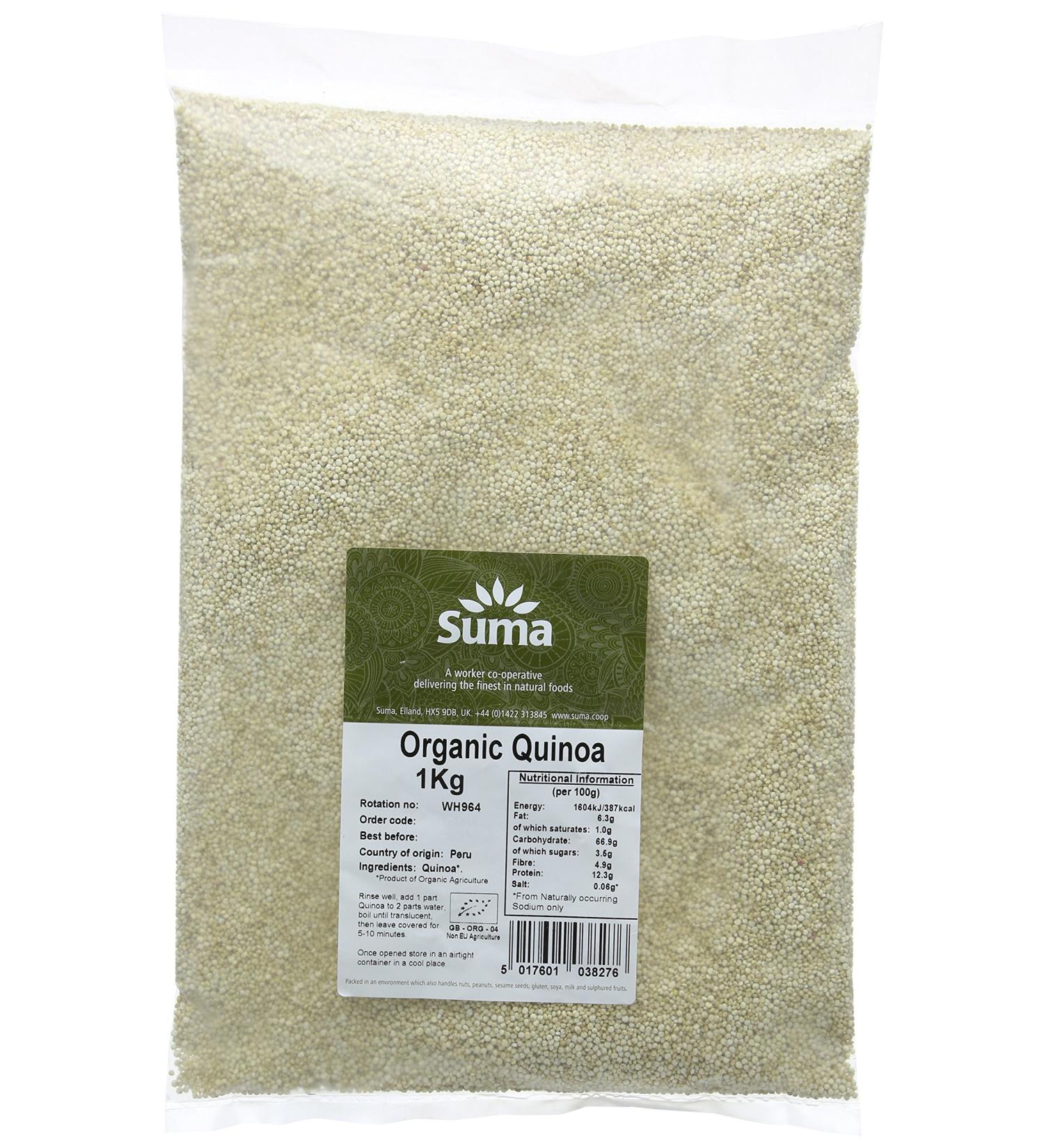 Suma Organic Quinoa 1kg - Top Quality Quinoa in Convenient Packaging - Buy Online on GoSupps.com