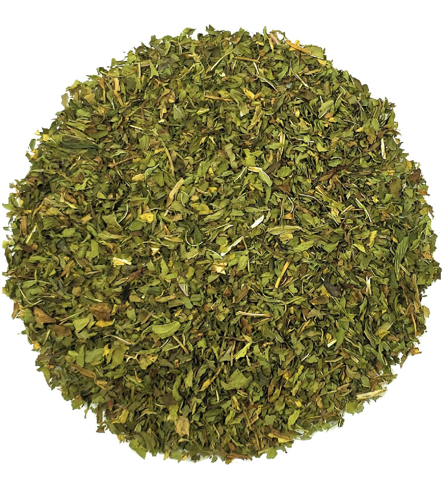 Pure Peppermint Leaves Herbal Tea by Marcoina - Cut Loose Leaves 227g in Resealable Bag Caffeine-Free Tea from USA - Perfect for Hot Brews - Known as Mentha piperita L. mint and Mentha tea - 8oz. Peppermint Leaves Cut 227g(8oz) - Buy Online on GoSupps.com