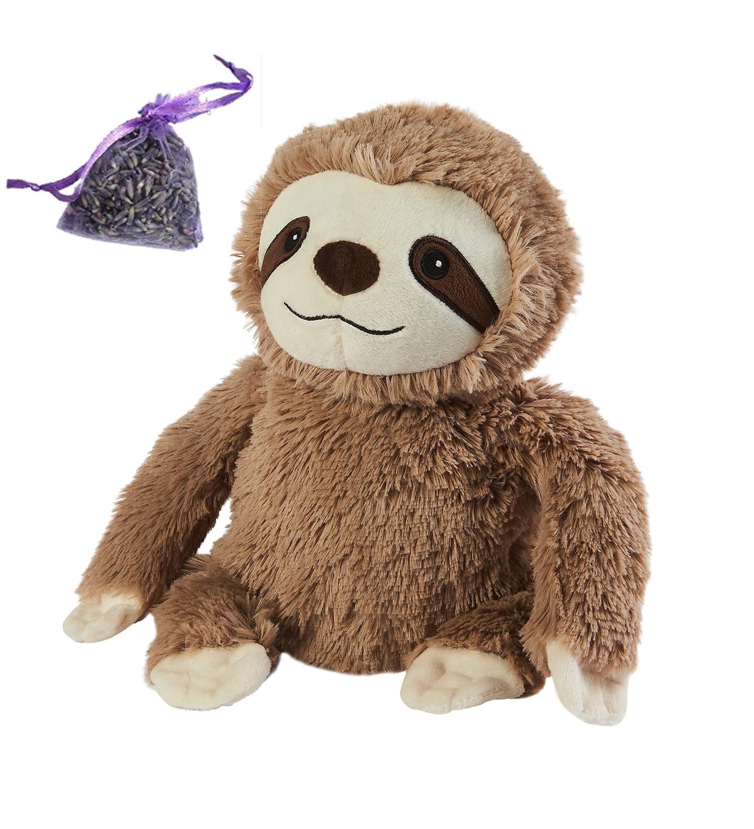 Warmies Intelex Microwavable Brown Sloth Heatable Soft Toy with Lavender Mini Bag - Buy Online on GoSupps.com