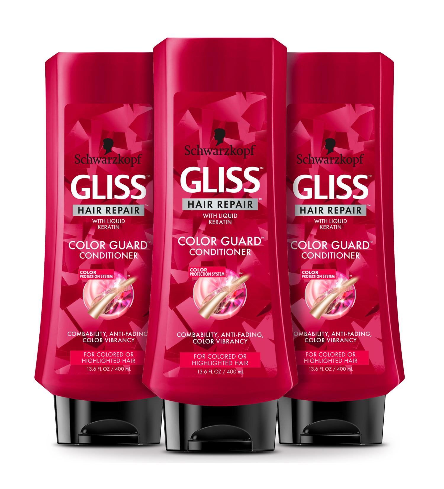 GLISS Hair Repair Conditioner Color Guard 13.6 oz - Pack of 3 - Buy Online on GoSupps.com