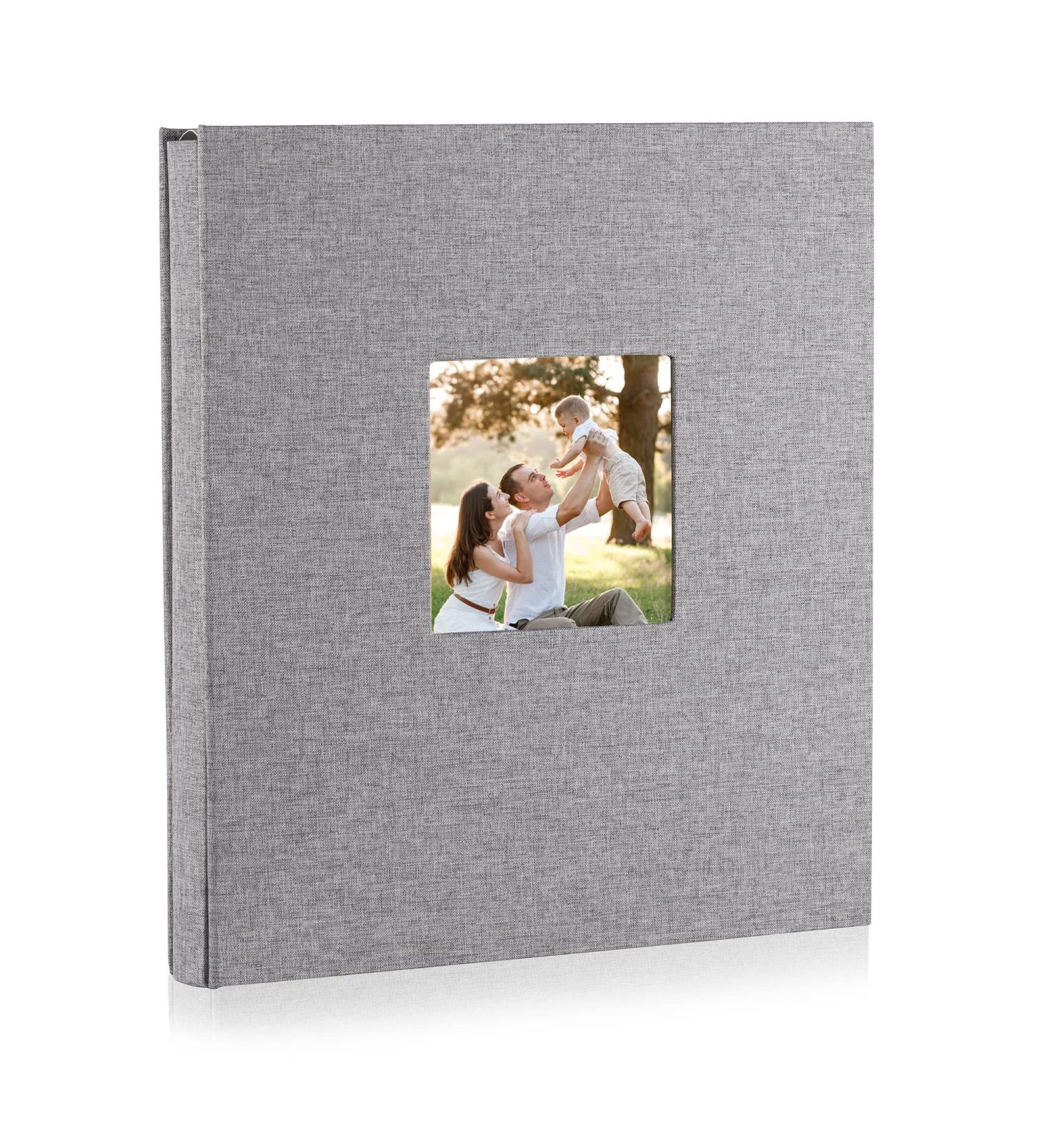 XONDIES 600 Pockets Fabric Linen Photo Album for 4x6 Photos - Grey | Large Capacity Slip-in Picture Book for Wedding, Family, Baby - Anniversary Albums - Buy Online on GoSupps.com