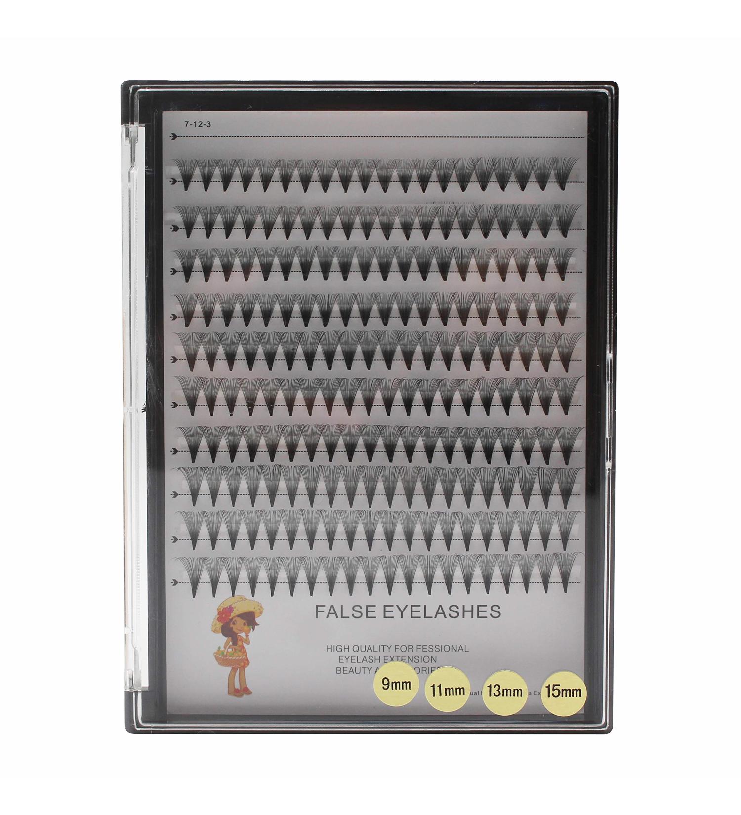 Dedila 200Pcs 20D Nature Long Premade Volume Fans 0.07mm D Curl Mixed Individual False Eyelashes Cluster - 9-11-13-15MM - Buy Online on GoSupps.com