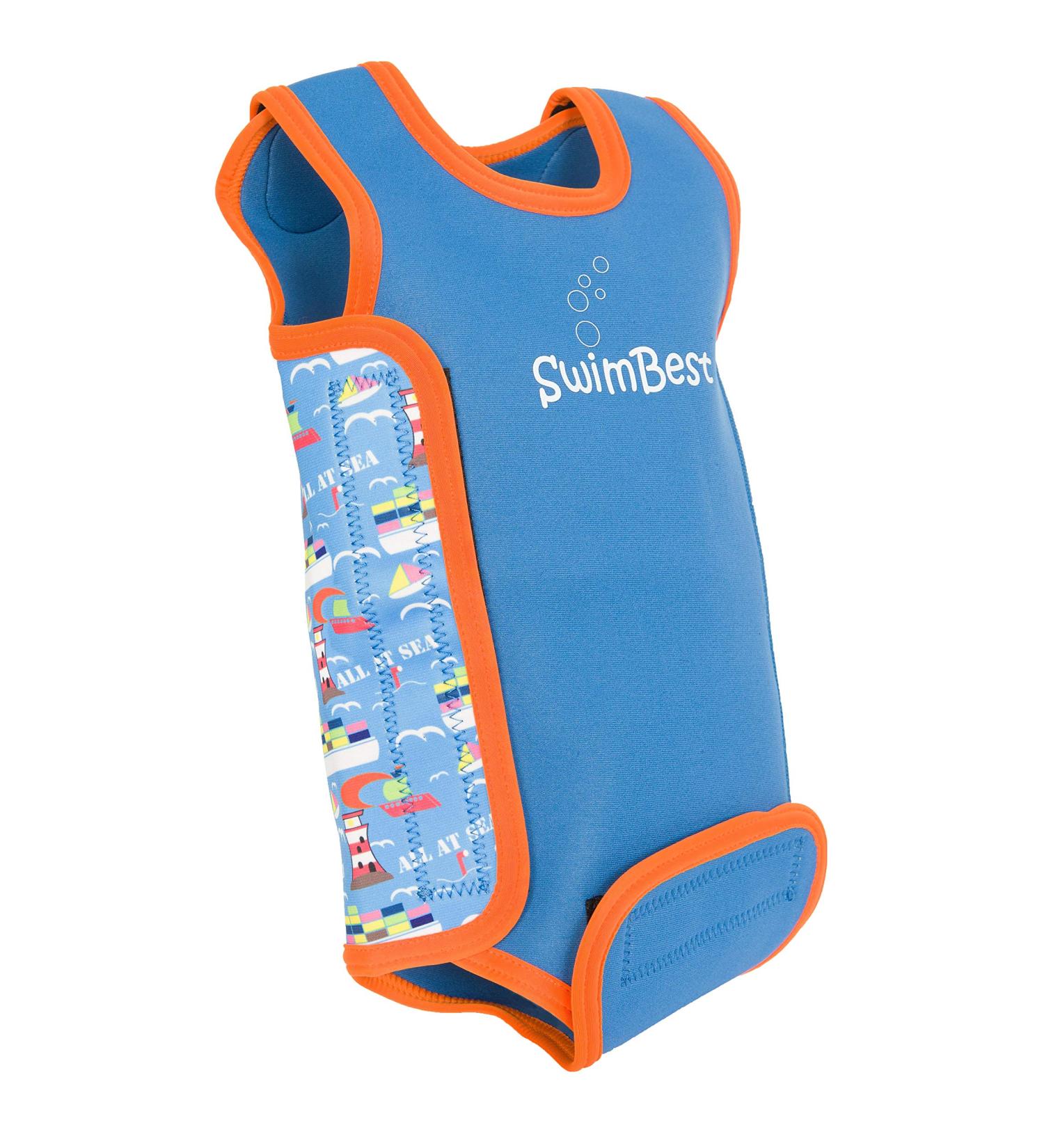 SwimBest Baby Wetsuit 6-12 Months - Neoprene Baby Swimming Costume with 50+ UV Protection - Buy Online on GoSupps.com