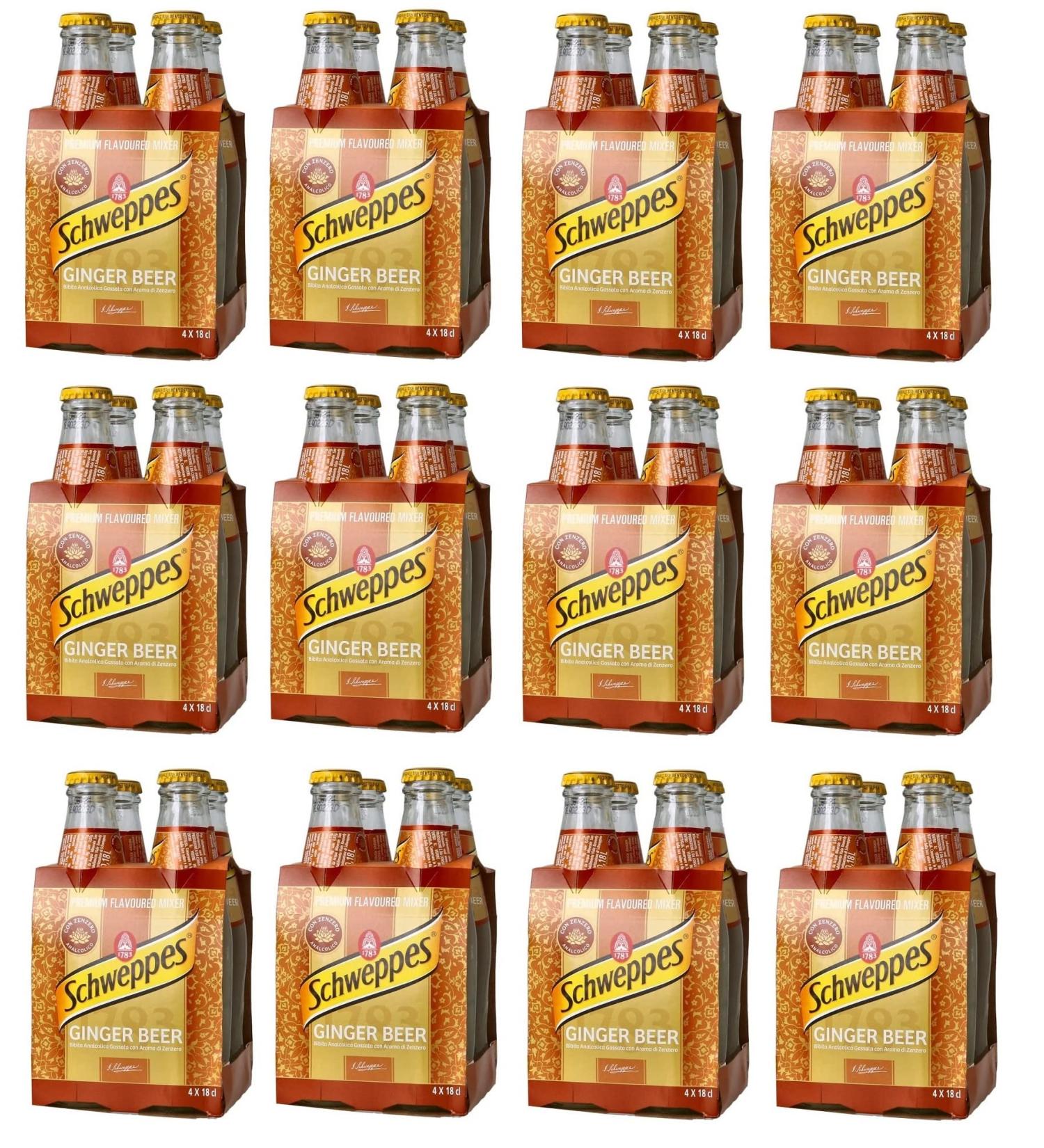 Schweppes 12 x Ginger Soft Drinks (4 x 18cl) - Buy Online on GoSupps.com