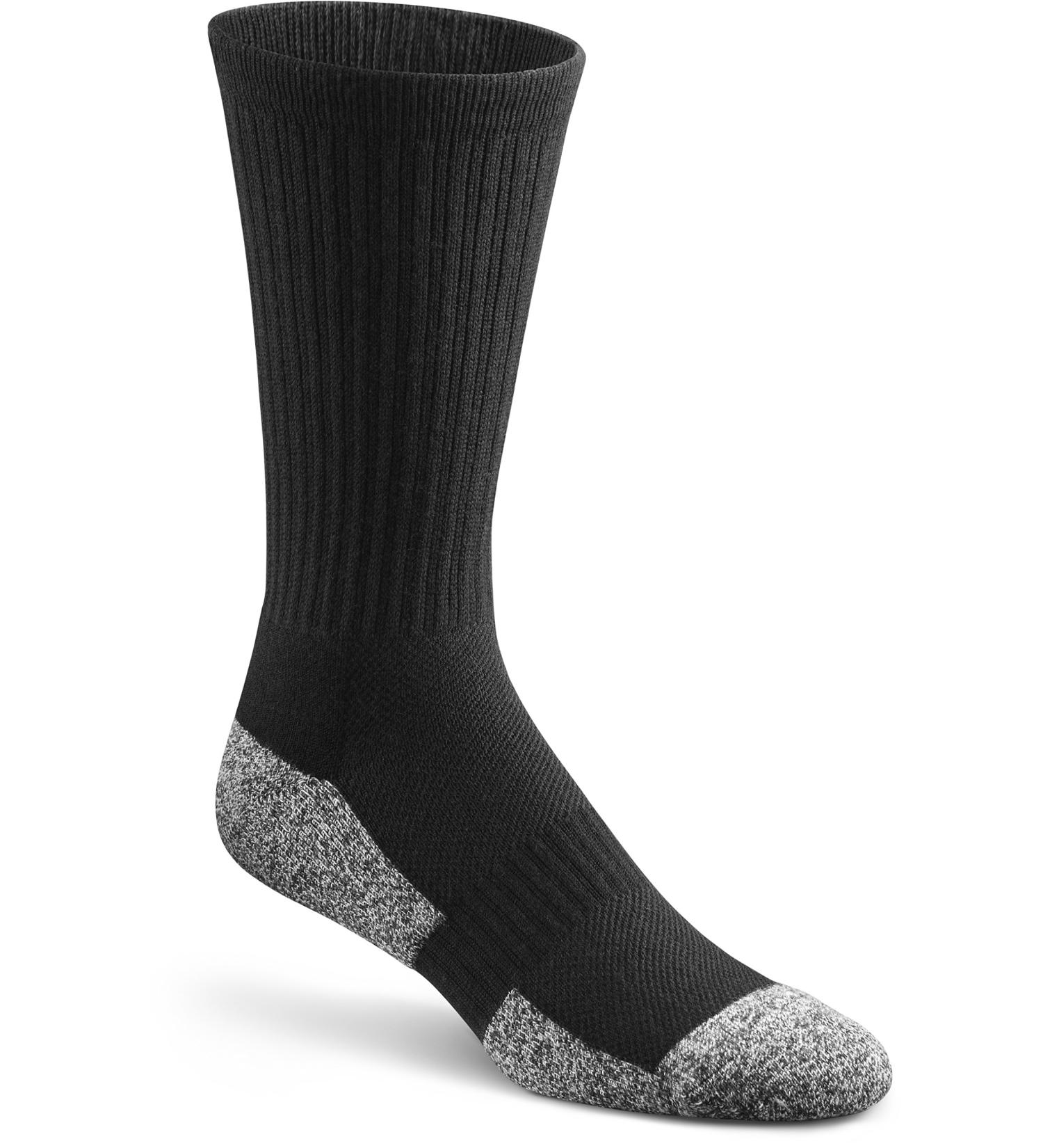 Dr. Comfort Diabetic Crew Socks - Black Medium