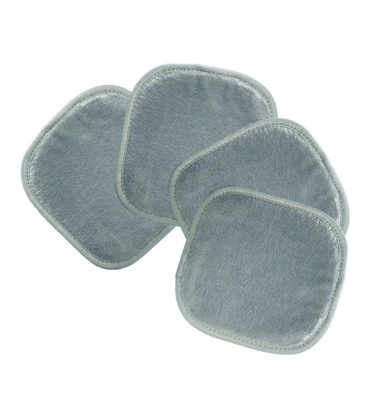 Polyte Premium Hypoallergenic Microfiber Fleece Makeup Remover Cloth 4 Pack (Gray) - 8x8in - Buy Online on GoSupps.com