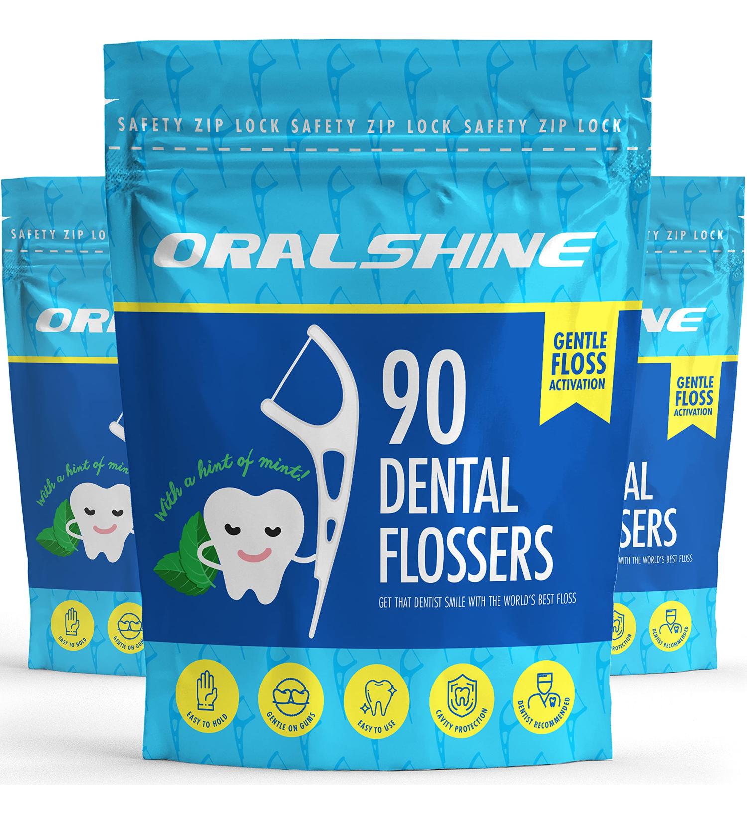 2-in-1 Mint Dental Floss Picks with Glide Technology for Adults - 270 Count - Buy Online on GoSupps.com