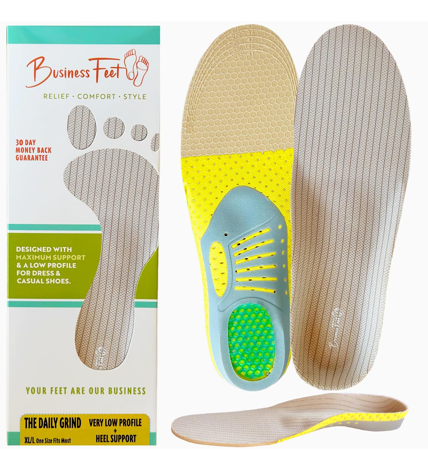 The Daily Grind Shoe Insoles for Men & Women - Breathable Hexa Gel Inserts for Heel Pain Relief Lightweight & Thin Metatarsal Support (M 6.5-11 W 6-12 - Buy Online on GoSupps.com