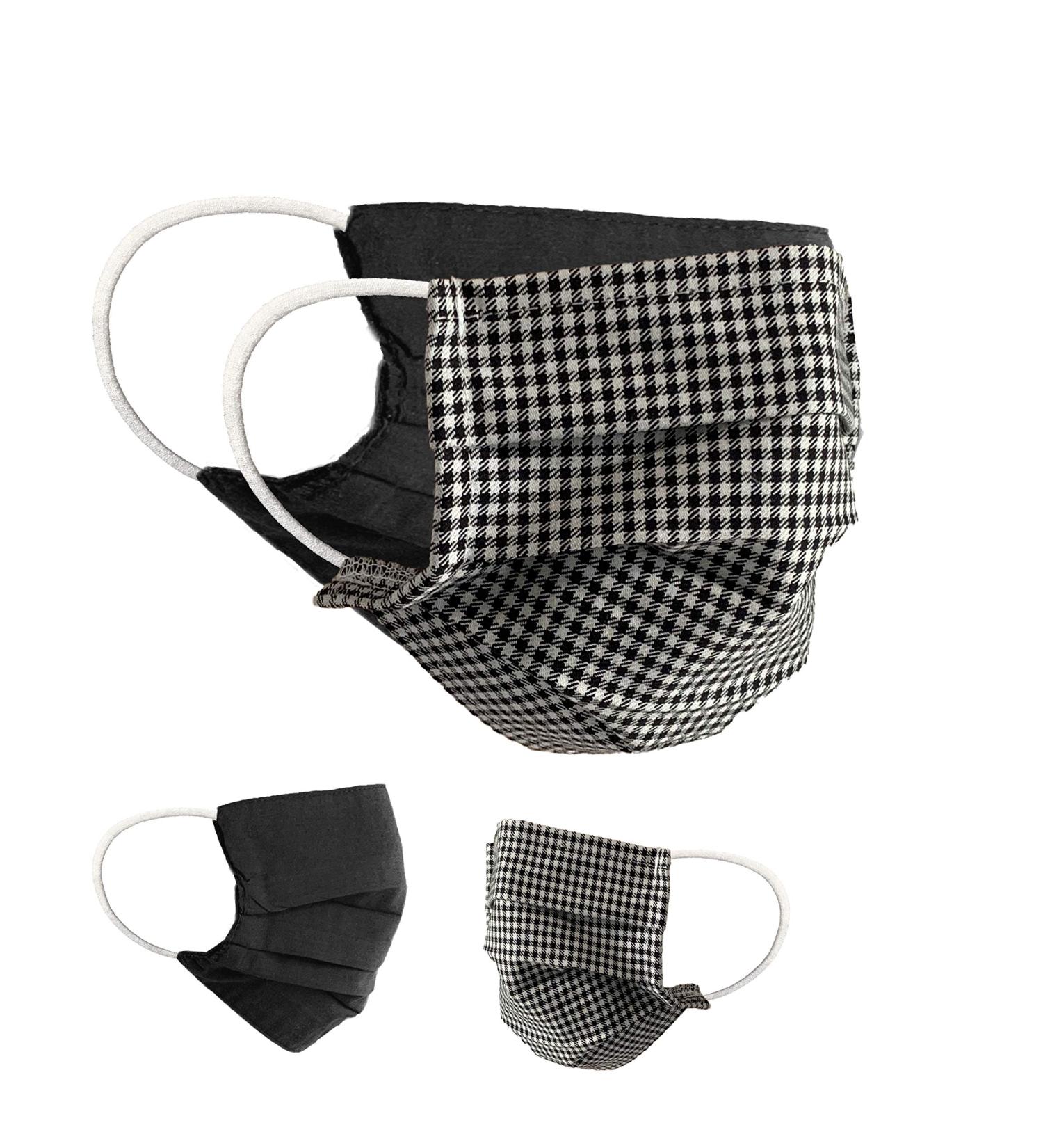 BAF Community Masks 2-Pack Set | Unisex Washable Cotton Motif Masks for Nose Protection | Reversible Black Design - Buy Online on GoSupps.com