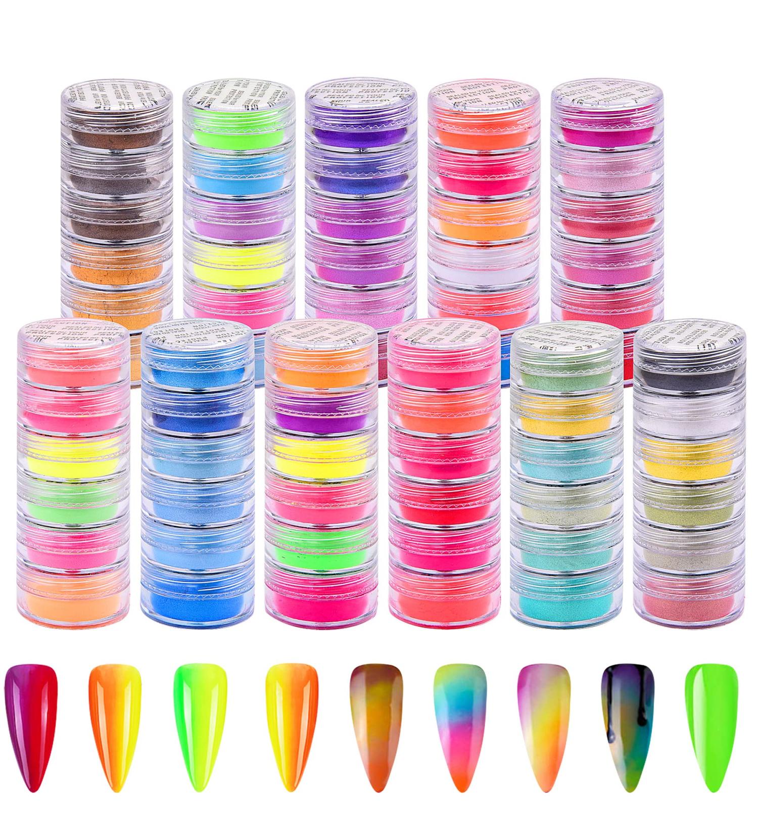 Duufin 66 Colors Nail Pigment Powder - High-Gloss Halo Powder for Nails, Art, Body & Crafts - Buy Online on GoSupps.com