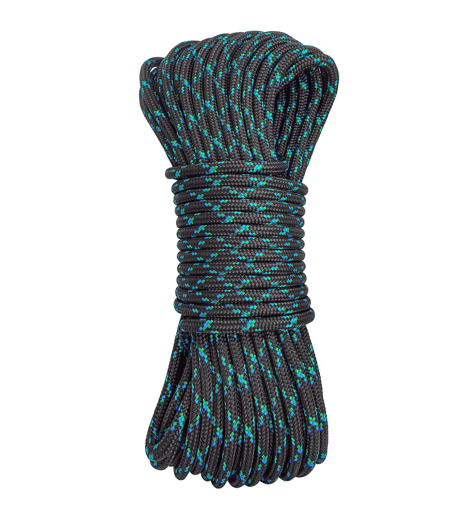 GM CLIMBING 8mm Accessory Cord Rope Double Braid Pre Cut CE/UIAA - Black 20ft - Buy Online on GoSupps.com