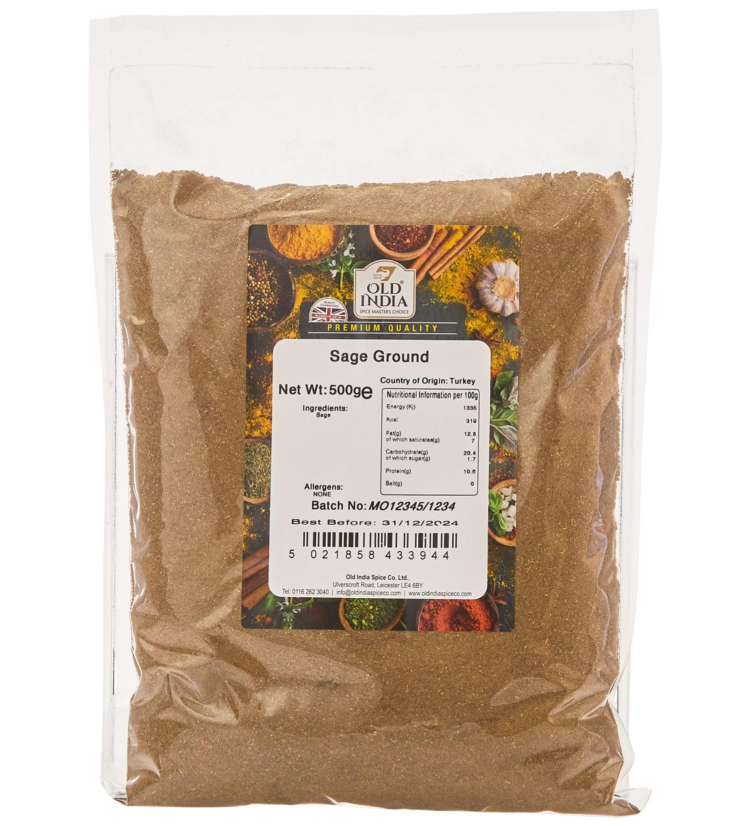 Old India Sage Ground 500g - Premium Quality Spice for Culinary Delights - Buy Online on GoSupps.com