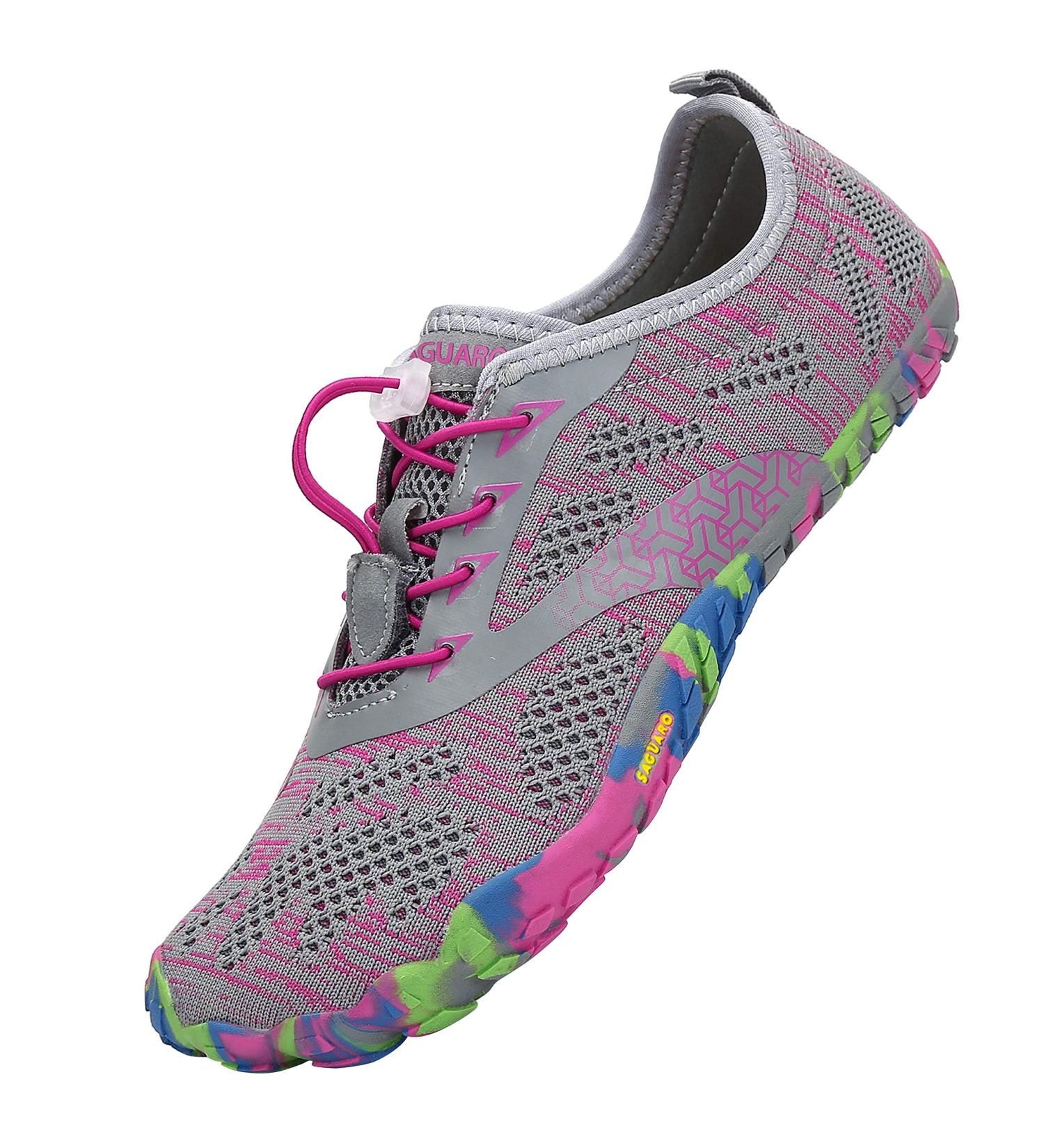SAGUARO Barefoot Shoes for Men & Women - Breathable Non-Slip Trail Running & Fitness Shoes - Pink 40 EU - Buy Online on GoSupps.com