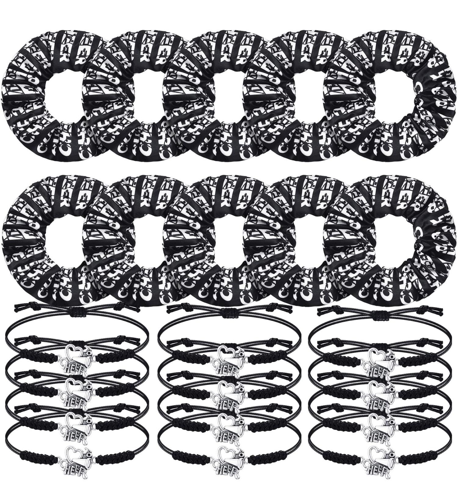 20 Pcs Cheerleader Bracelet & Scrunchies Set - Cheerleader Gifts for Cheer Team & Birthday Party - Buy Online on GoSupps.com