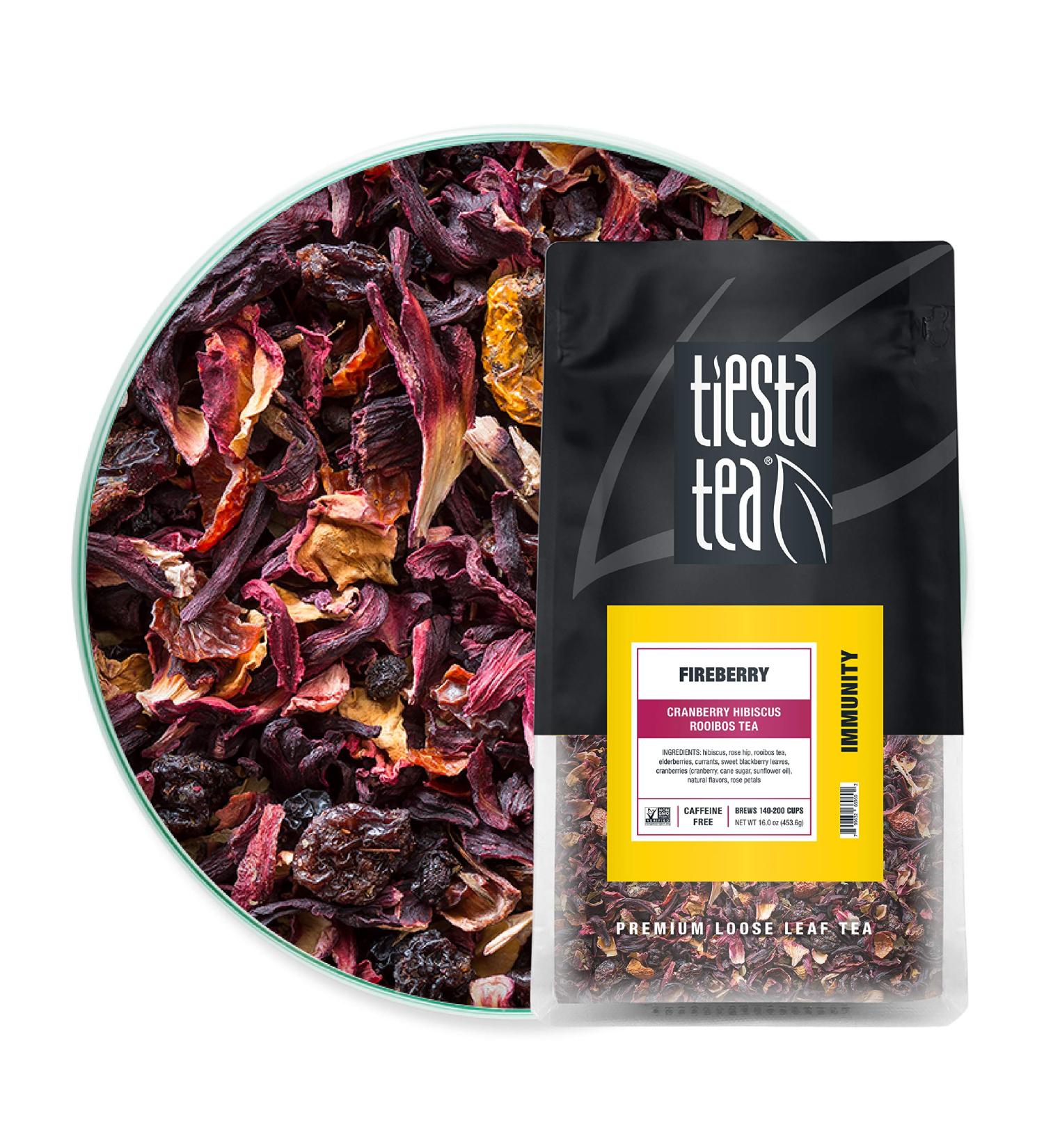 Tiesta Tea Fireberry - Premium Caffeine-Free Loose Leaf Tea, 16 oz - Buy Online on GoSupps.com