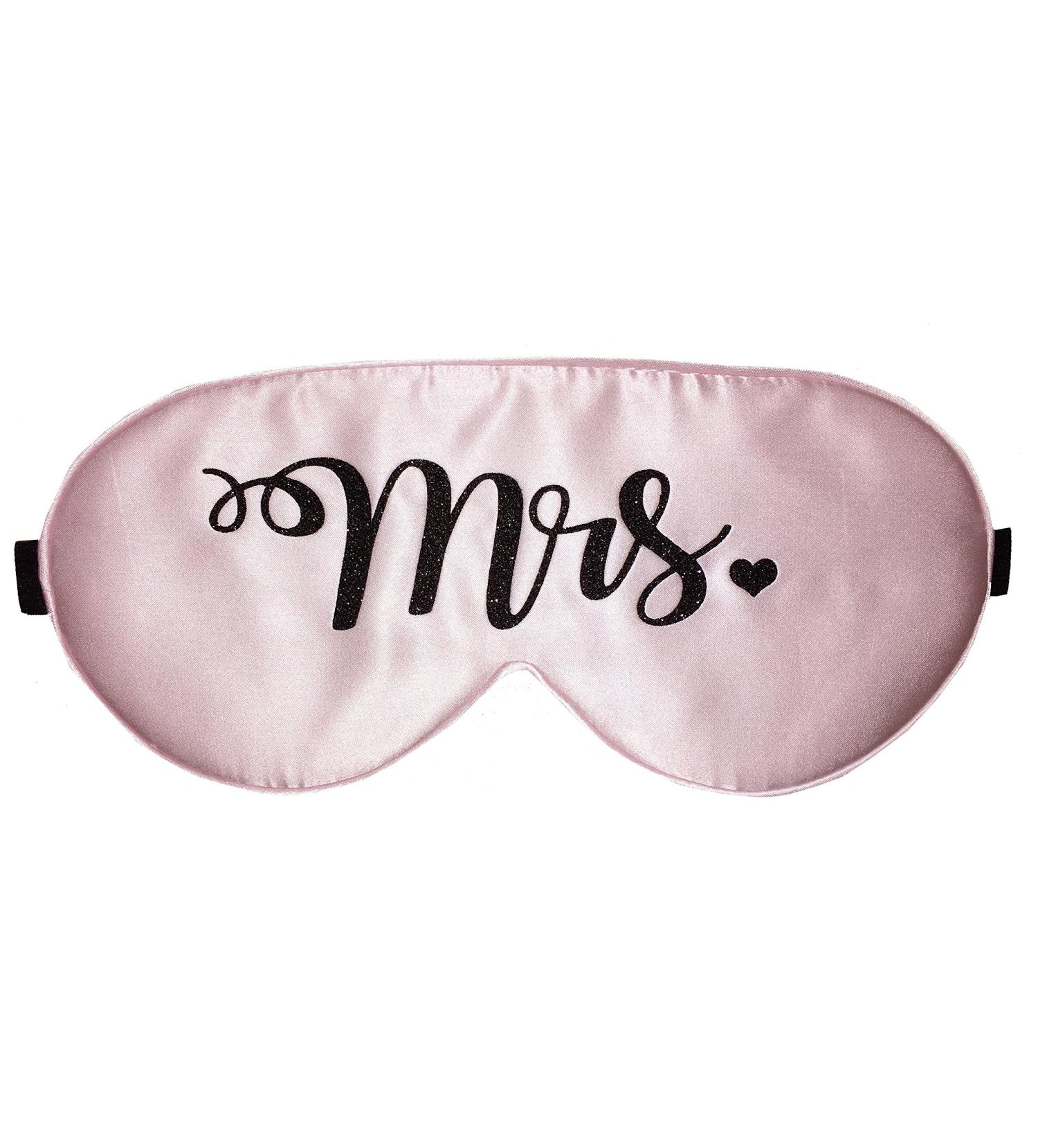 Mrs. Silk Bride Sleep Eye Mask - Pink and Black