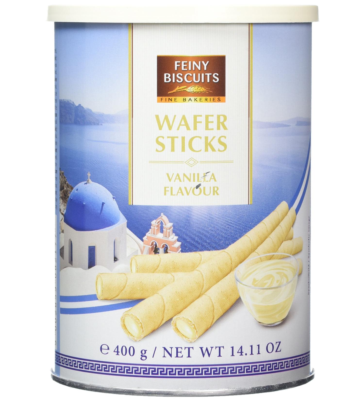 Gunz Feiny Biscuits Wafers Rolls with Vanilla Flavoured Cream 400 g - Buy Online on GoSupps.com