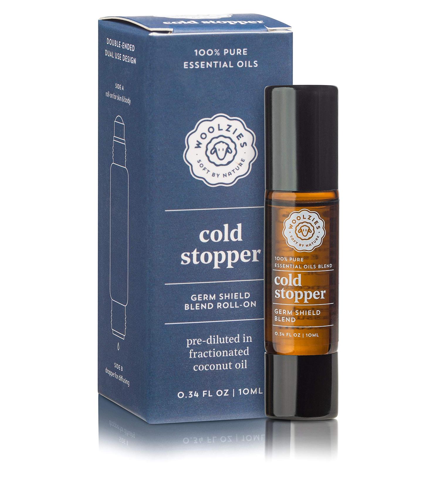 Woolzies Cold Stopper Essential Oil Blend - 10 ML Roll-on & Dropper for Skin & Body | Dual Use Design for Diffusing & Relief - Buy Online on GoSupps.com