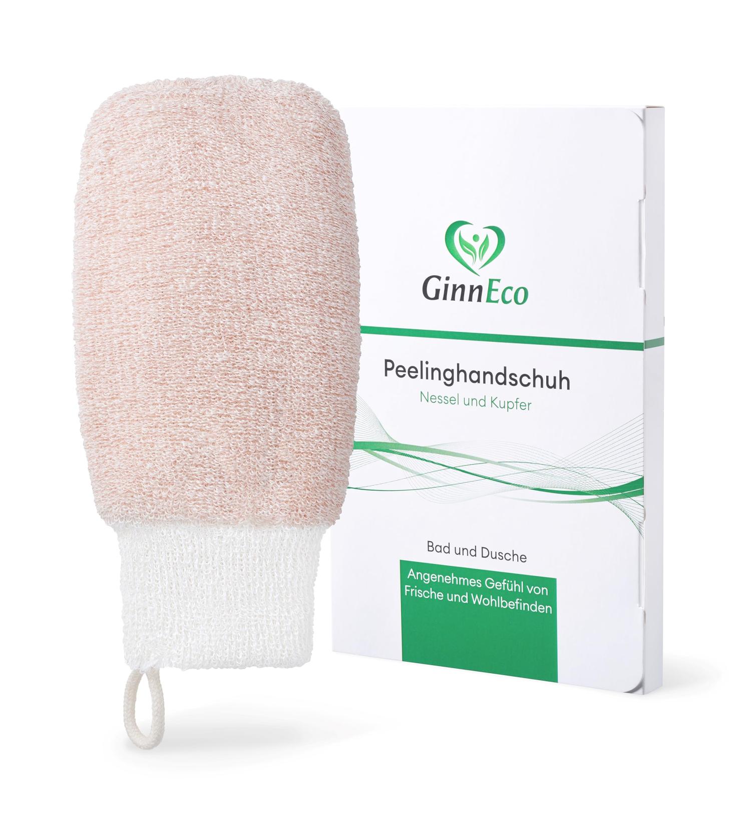 100% Natural Nettle Cotton & Copper Peeling Glove - Exfoliating Body & Face Bath Sponge - Buy Online on GoSupps.com