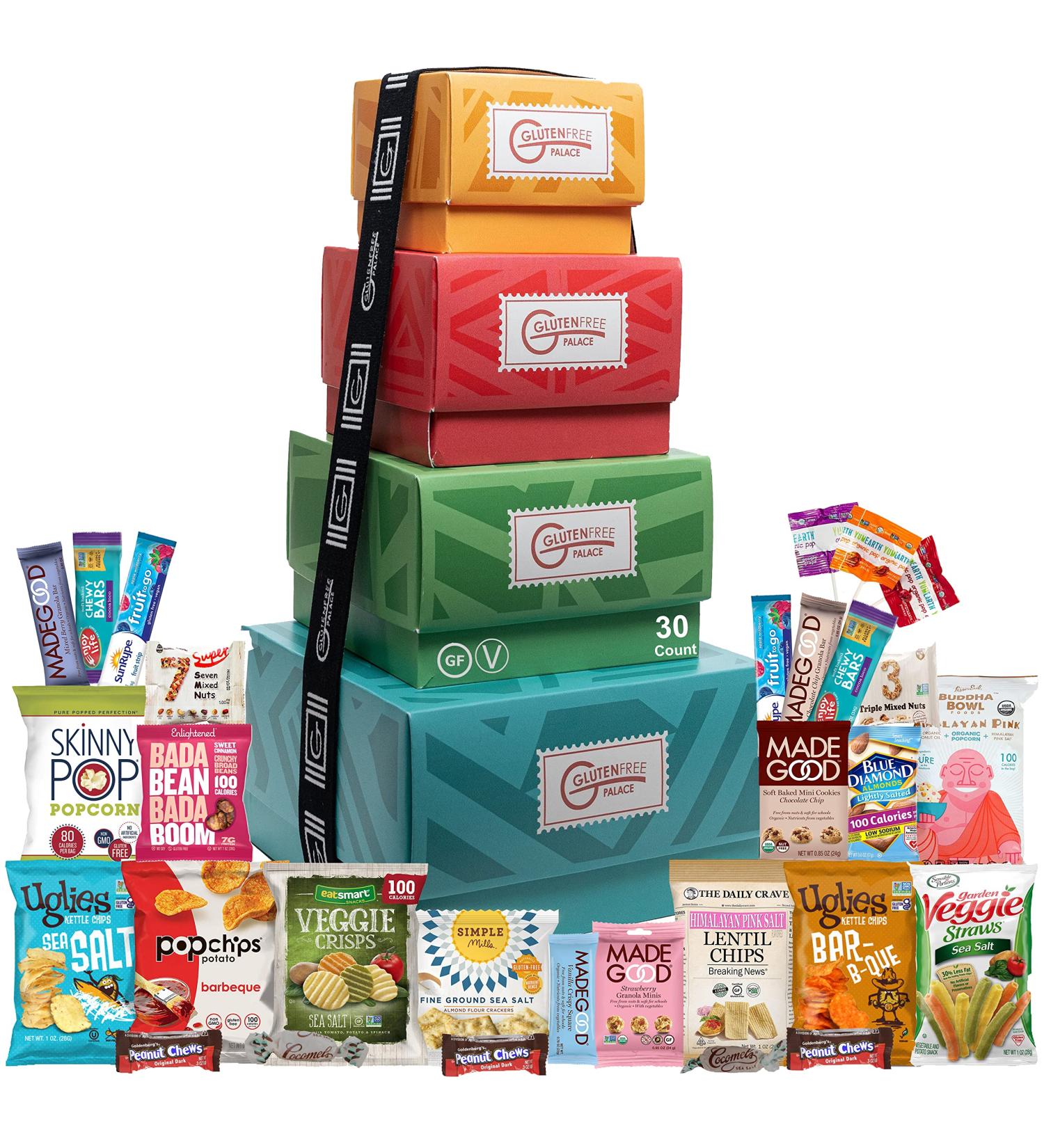 Gluten Free Snack Gift Basket | Vegan Variety Pack for Adults | Perfect for All Occasions | Dairy Free, Egg Free, Kosher - Buy Online on GoSupps.com