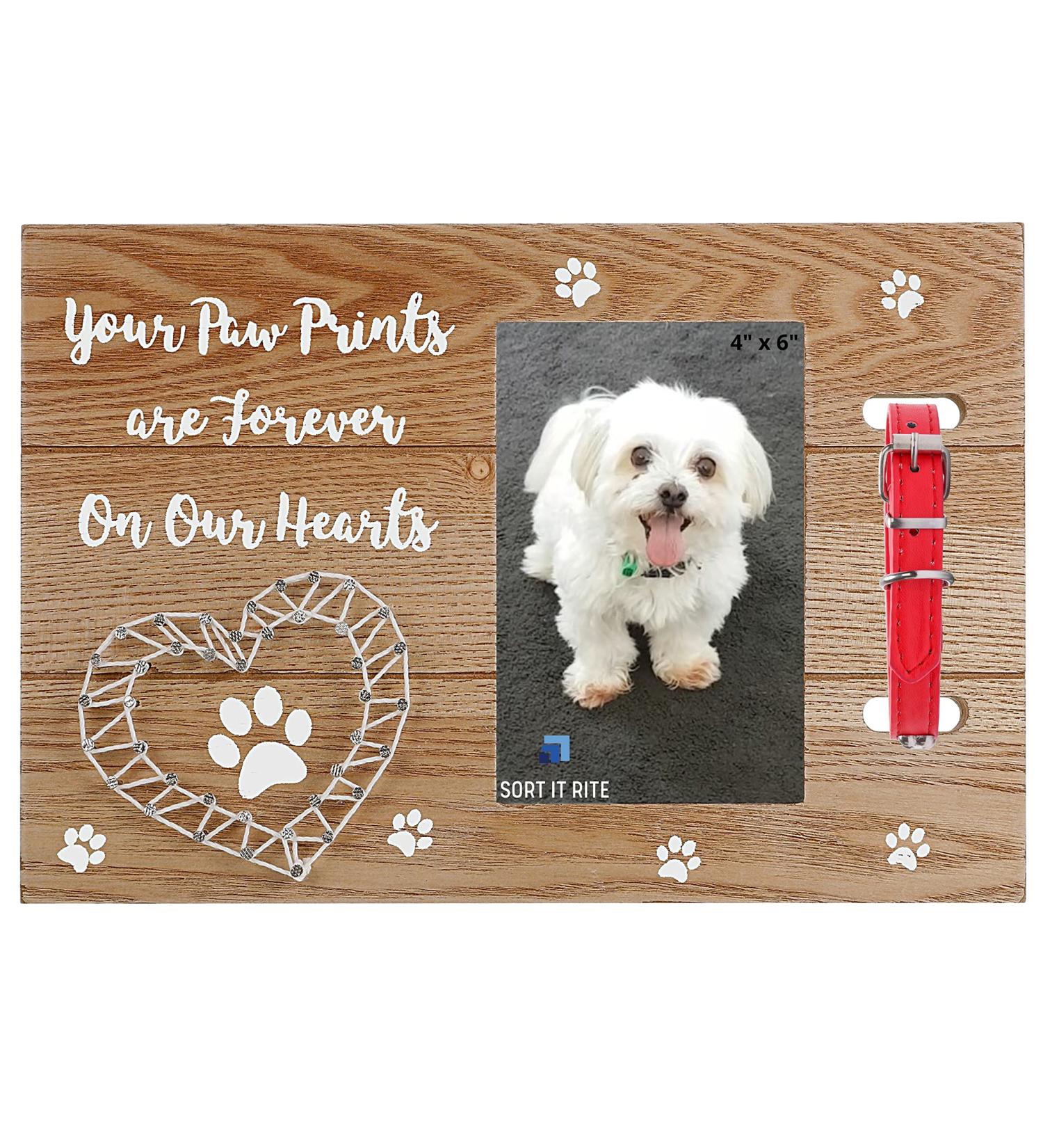 Sort it Rite Dog Memorial Picture Frame - Ideal Pet Memorial Gift for Dogs & Cats | Holds 4x6 Photo - Heartfelt Quote | Loss of Dog Gift (Natural) Beige - Buy Online on GoSupps.com