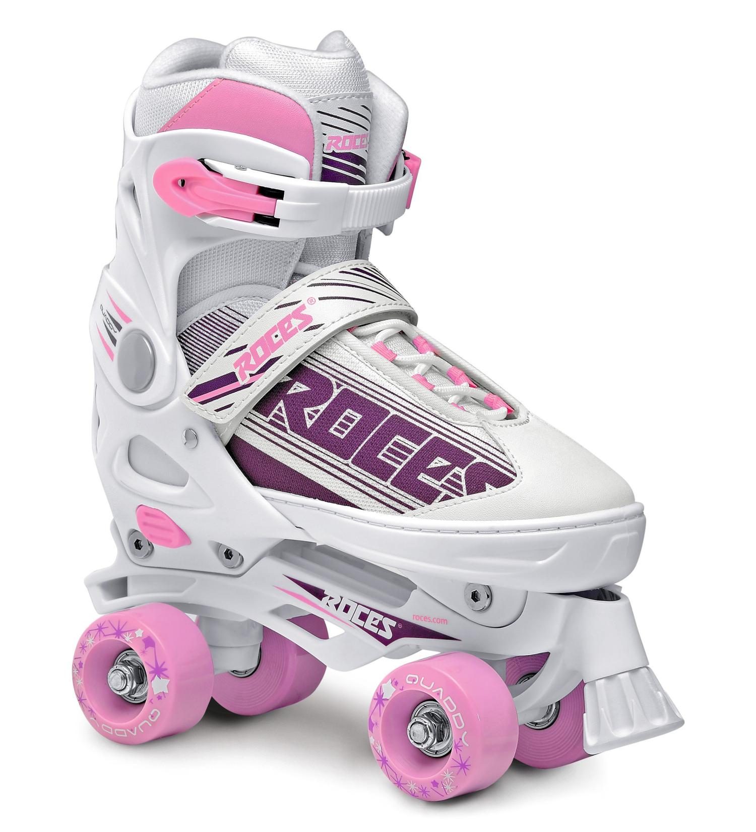 Roces Roces 550047 Women's Model Quaddy 1.0 Roller Skate, White/Pink White/Pink US 13jr-2