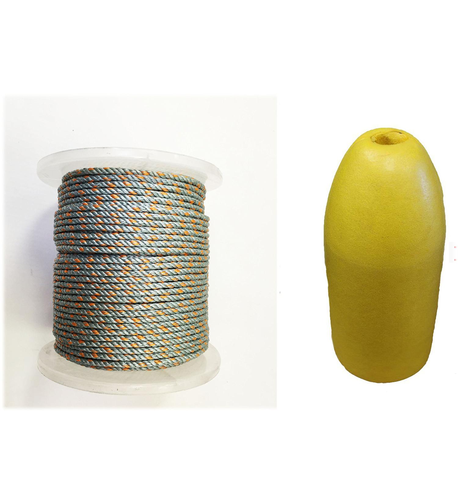 KUFA 400' Lead Core Rope 1/4 Diameter with 11 Yellow Float Combo - High-Quality Fishing Gear - Buy Online on GoSupps.com
