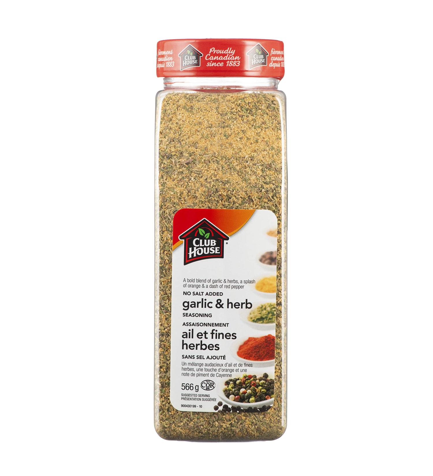 Club House Quality Natural Herbs and Spices No Salt Added Garlicherb Seasoning 566g - Buy Online on GoSupps.com