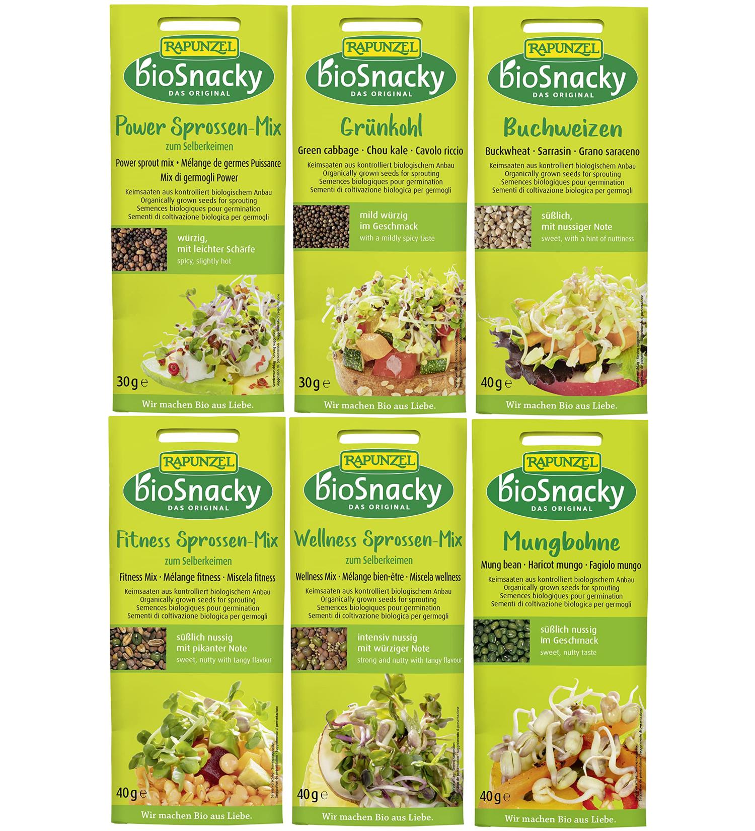 Rapunzel Sprossen Mix Organic sprouts to sprout yourself 6 types 220 g - Buy Online on GoSupps.com
