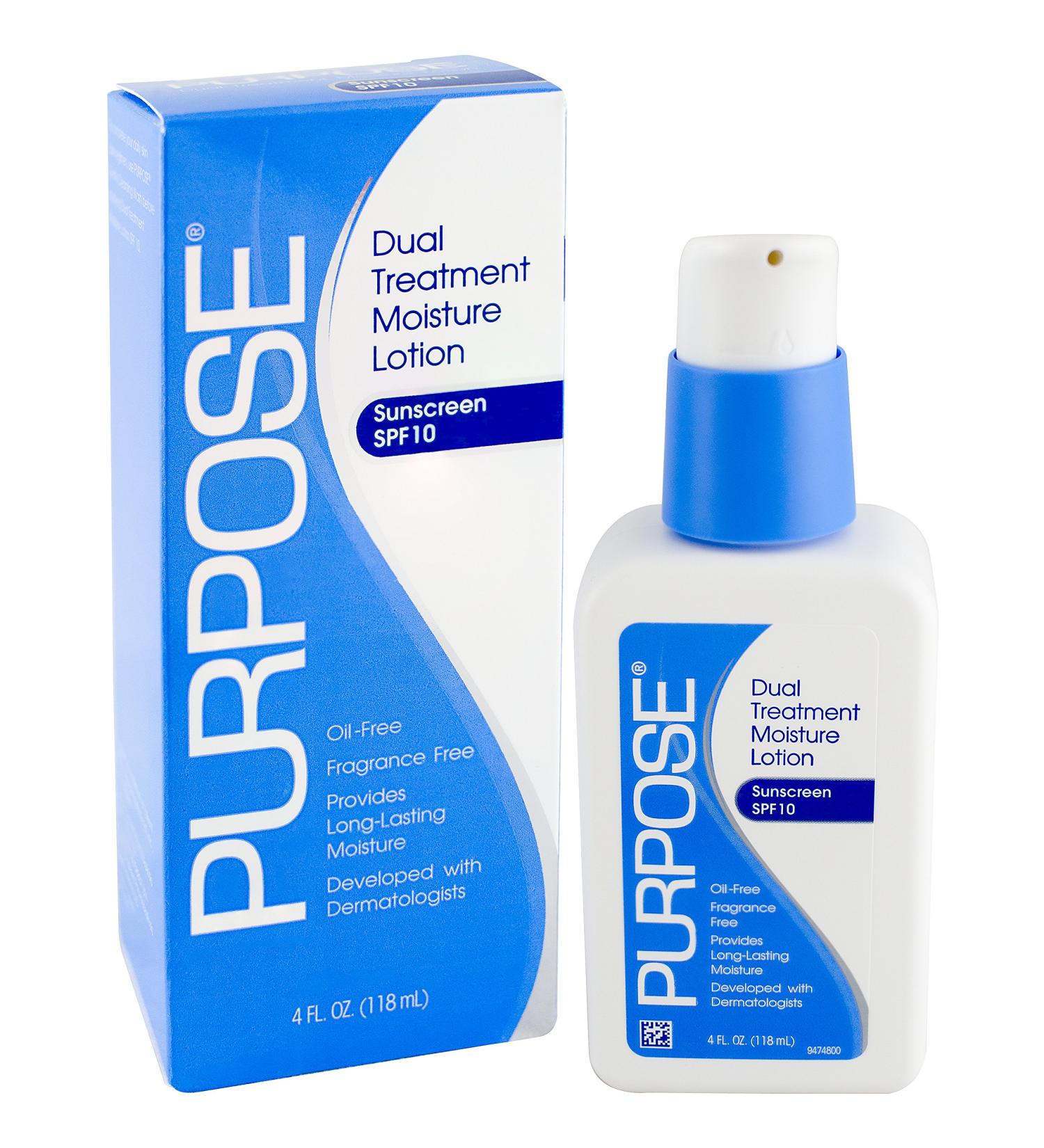 Purpose Dual Treatment Moisture Lotion SPF 10 - 4 oz - Buy Online on GoSupps.com