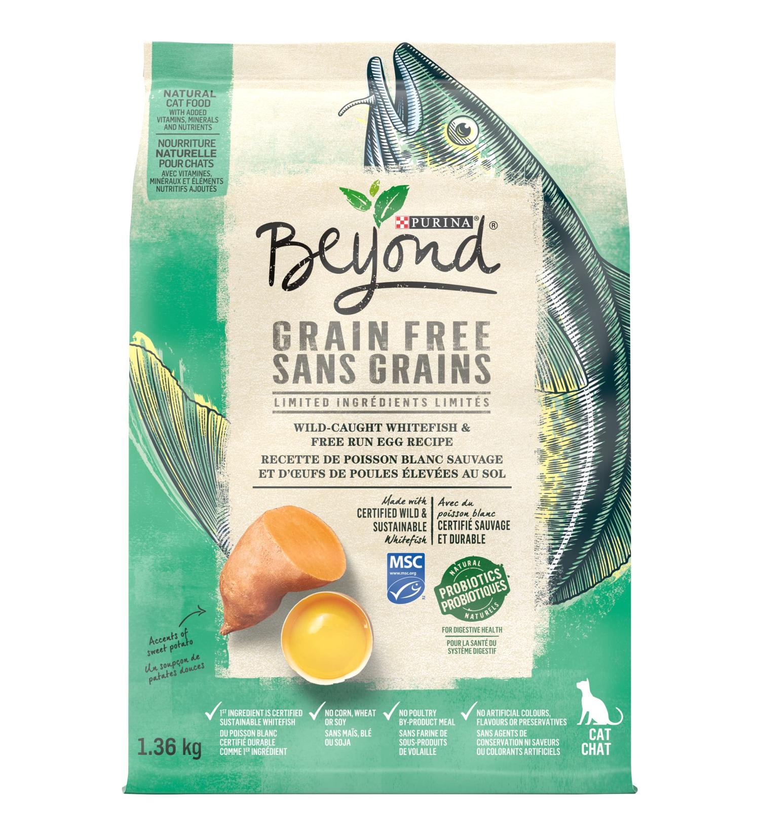 Beyond Grain Free Natural Dry Cat Food Wild-Caught Whitefish & Free Run Egg - 1.36 kg Bag 1.36 kg (Pack of 1) - Buy Online on GoSupps.com