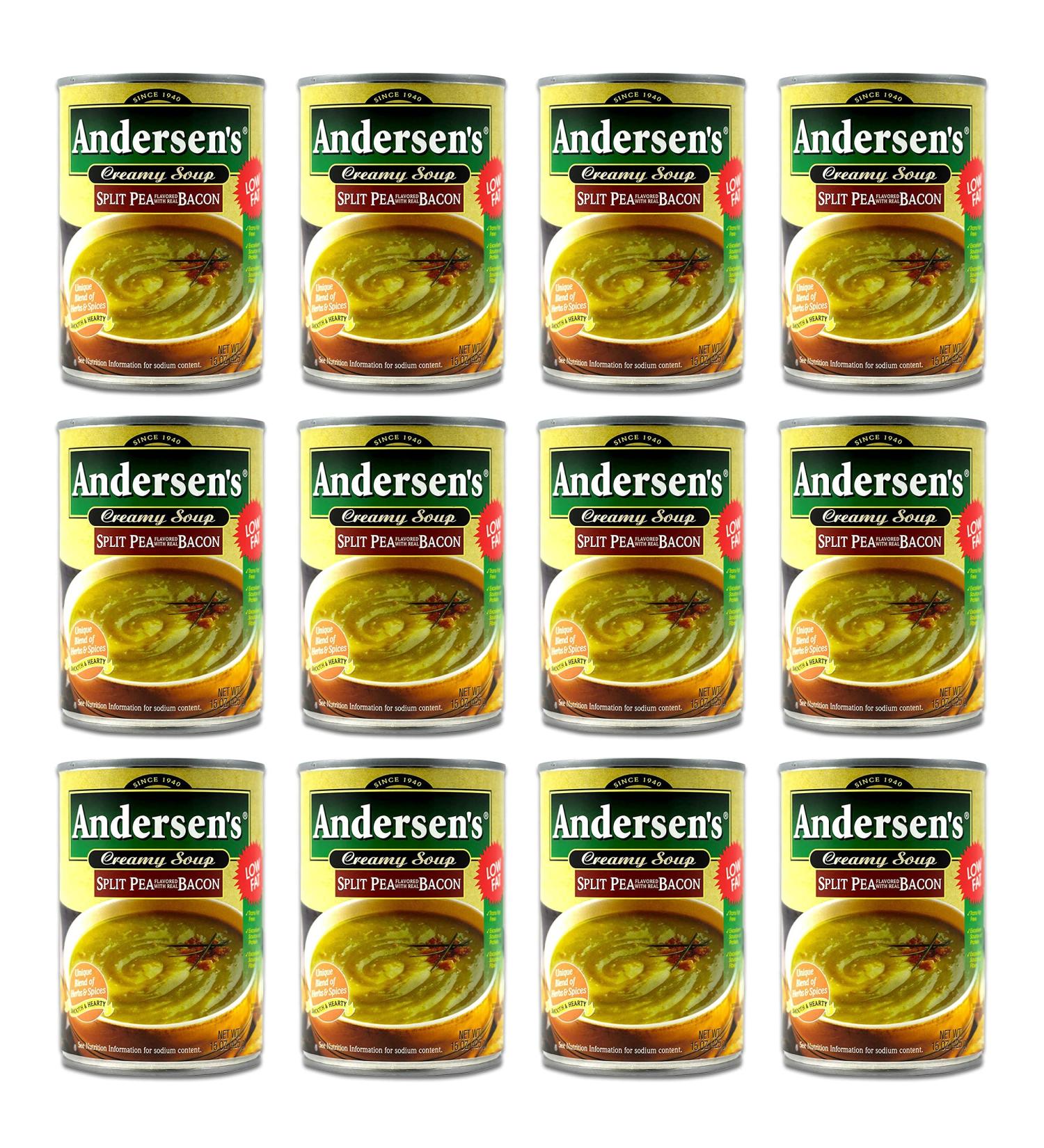 Andersen Split Pea with Bacon Soup 15 oz - 12 Pack | Buy Online Now - Buy Online on GoSupps.com