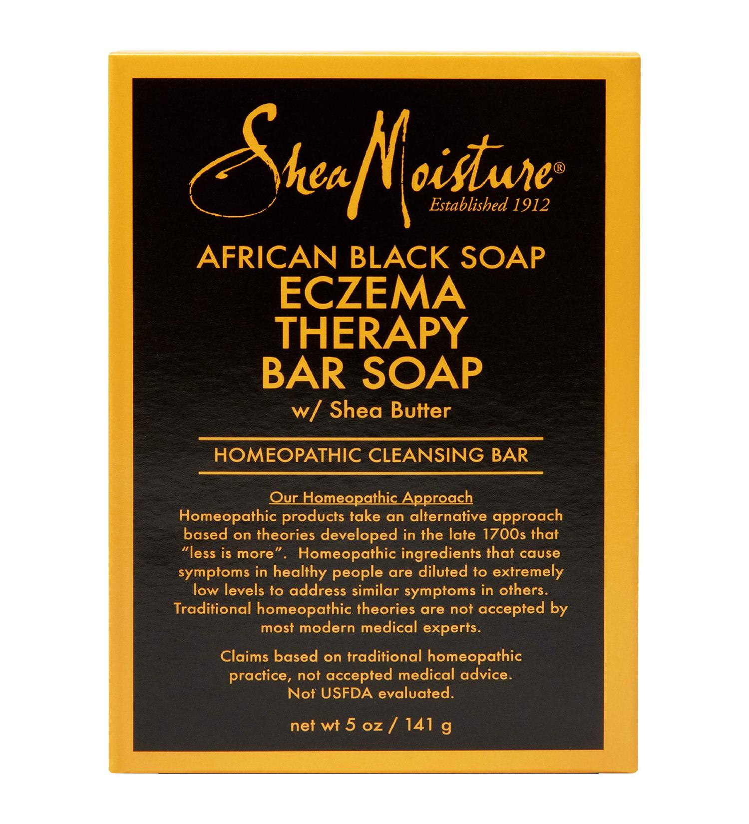 SheaMoisture Eczema African Black Soap Bar with Shea Butter & Aloe Vera - 5 Ounce - Buy Online on GoSupps.com