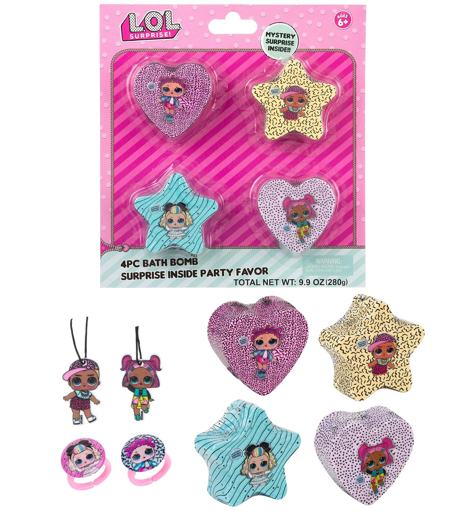 L.O.L. Surprise! Party Favors 4PC Children Bath Bomb Package - Non Toxic Spa Gifts for Girls - Buy Online on GoSupps.com