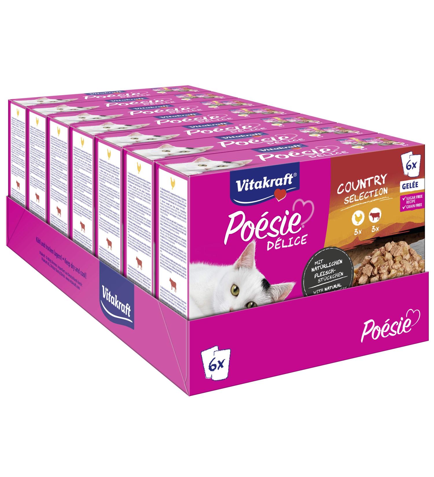 Vita Power Po sie D lice Cat Food - Country Selection Wet Jelly with Chicken & Beef Multipack (7x6x85g) - 510g - Buy Online on GoSupps.com