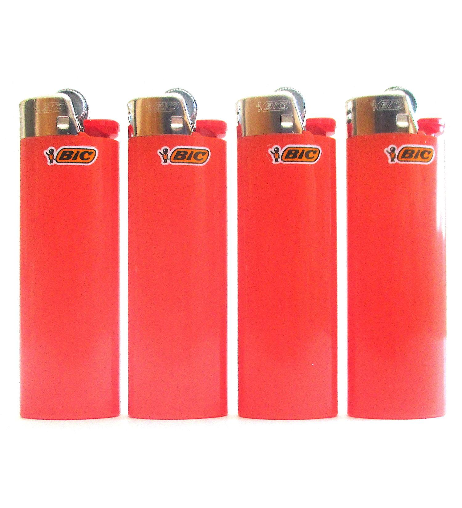Bic Orange Full Size Lighters New Lot of 4