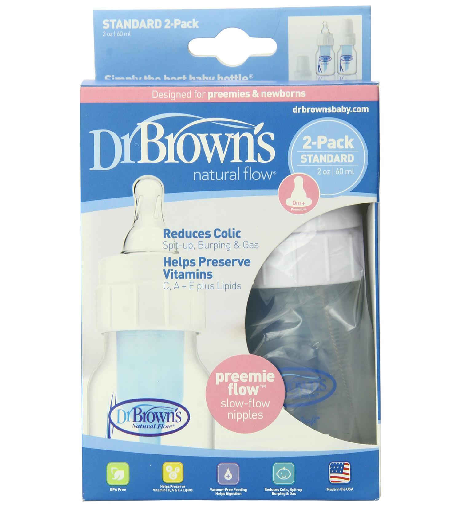 Dr. Brown's Preemie Bottle 2oz - Set of 2 | Original Design - Buy Online on GoSupps.com