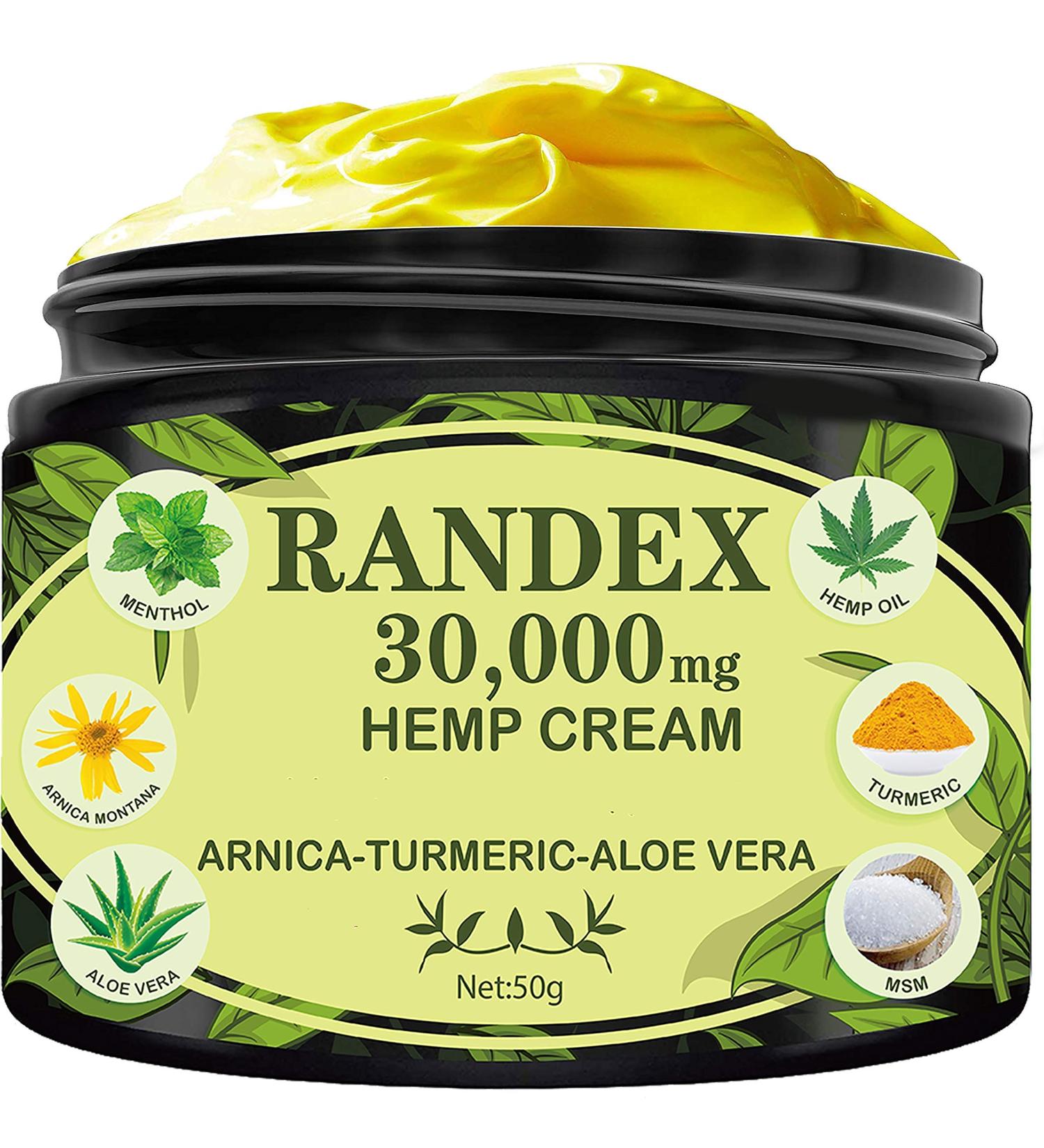 RANDEX 30000MG Organic Hemp Cream for Sore Muscles & Joints - Extra Strength Relief - Buy Online on GoSupps.com