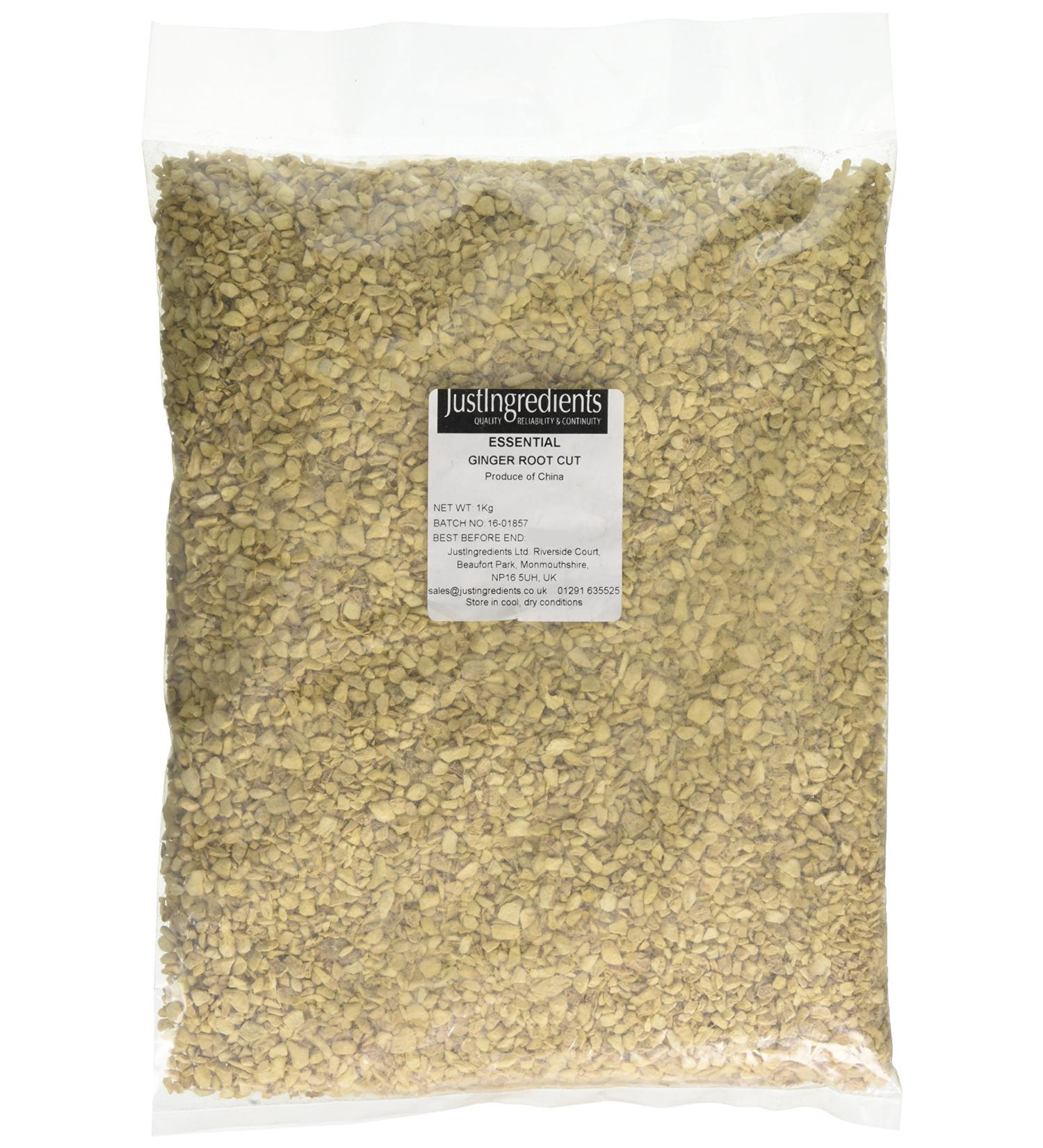 JustIngredients Essentials Ginger Cut 1kg - Premium Quality | Buy Online - Buy Online on GoSupps.com