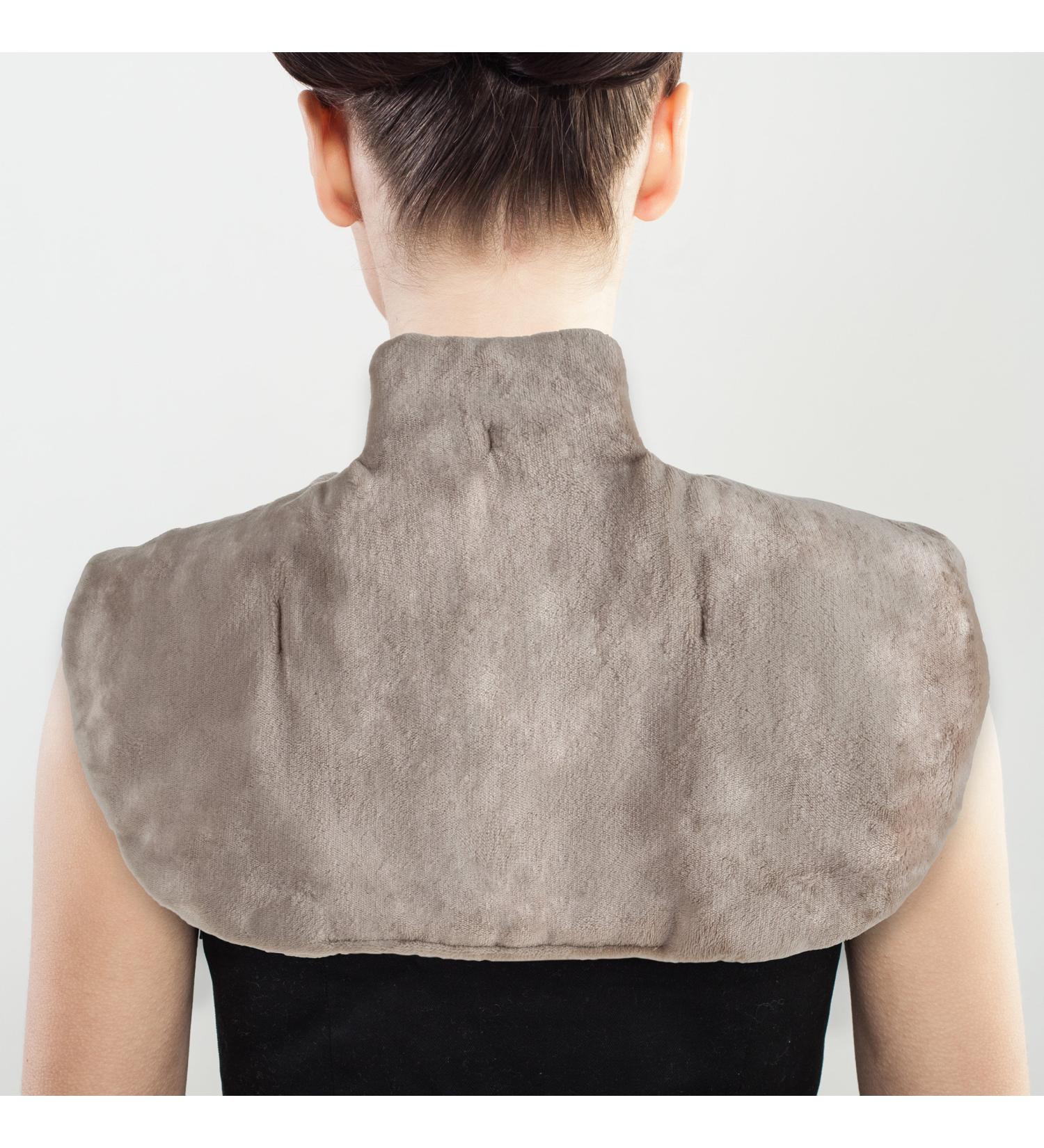 Electric Neck and Shoulder Warmer - Heating Pad with 3 Settings  Auto Shut-Off  Front Clasp  and Long Detachable Cord by Bluestone (Tan) Neck/Shoulder - Buy Online on GoSupps.com