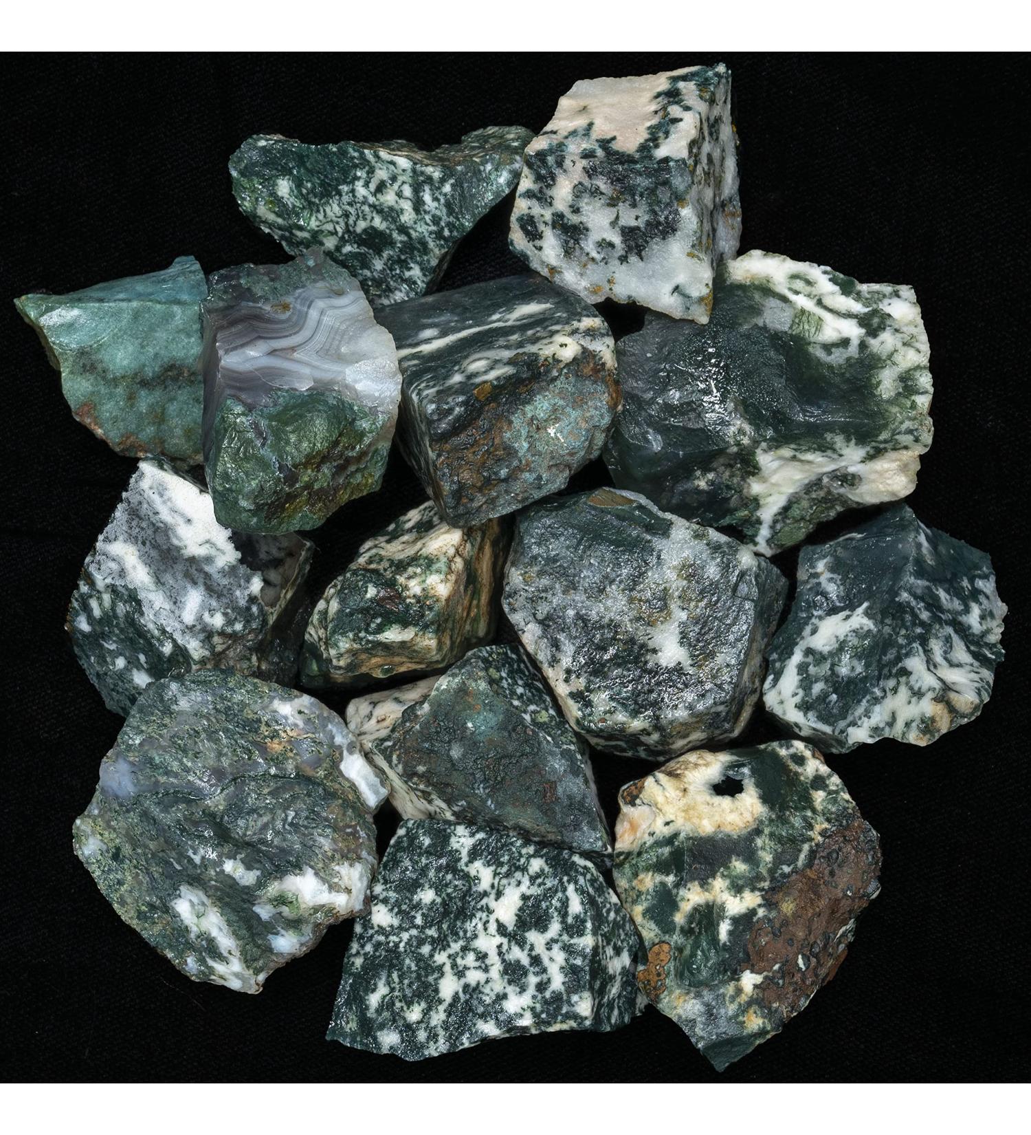 Tree Agate Rough 1LB Bulk Natural Stone for Gem Mining - Chakra Balancing & Reiki Healing - Buy Online on GoSupps.com