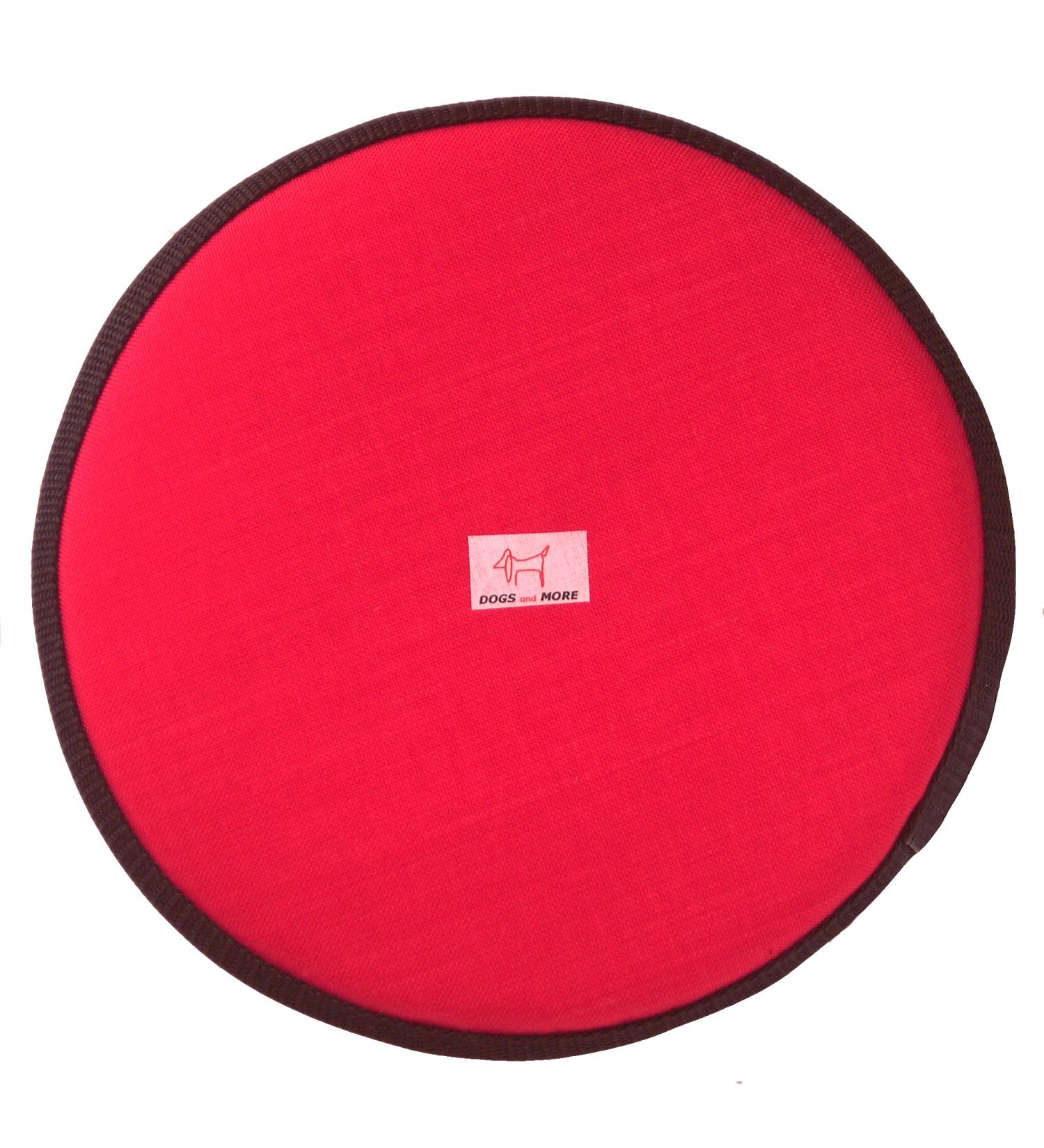 Dogs and More - Floating fabric Frisbee (large) / Frisbee disc / dog toy red