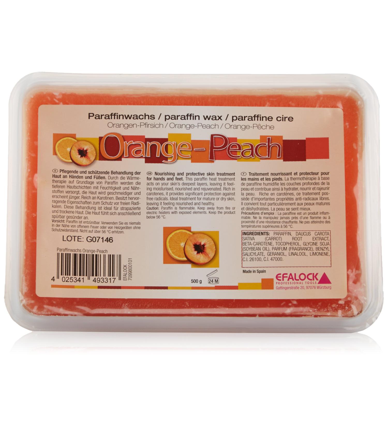 Efalock Professional Paraffin Wax Orange-Peach 1 pack (1x 0.5 kg)