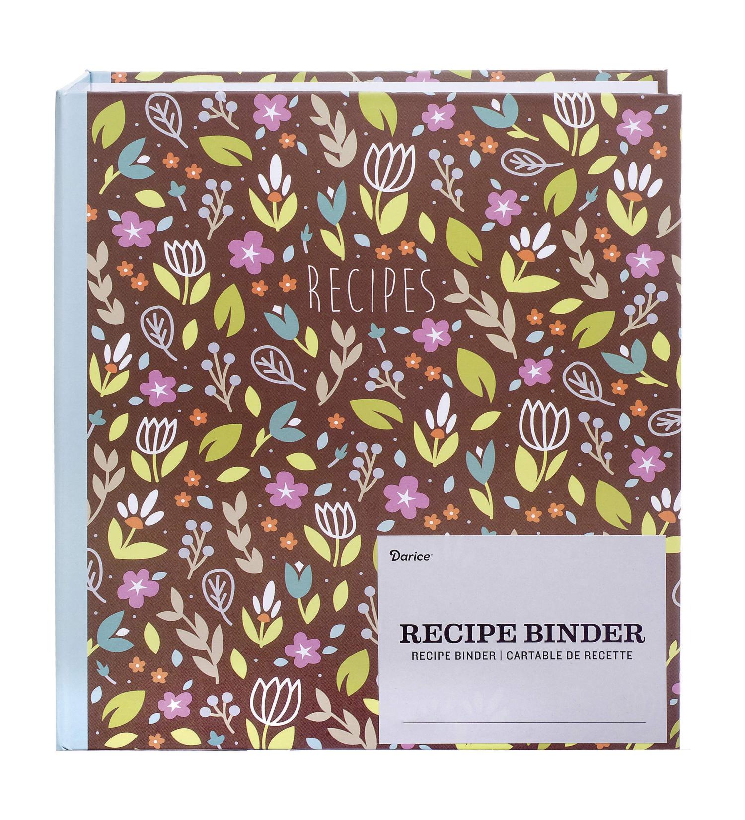 Darice Set: Floral Theme, 46 Pieces Recipe Binder