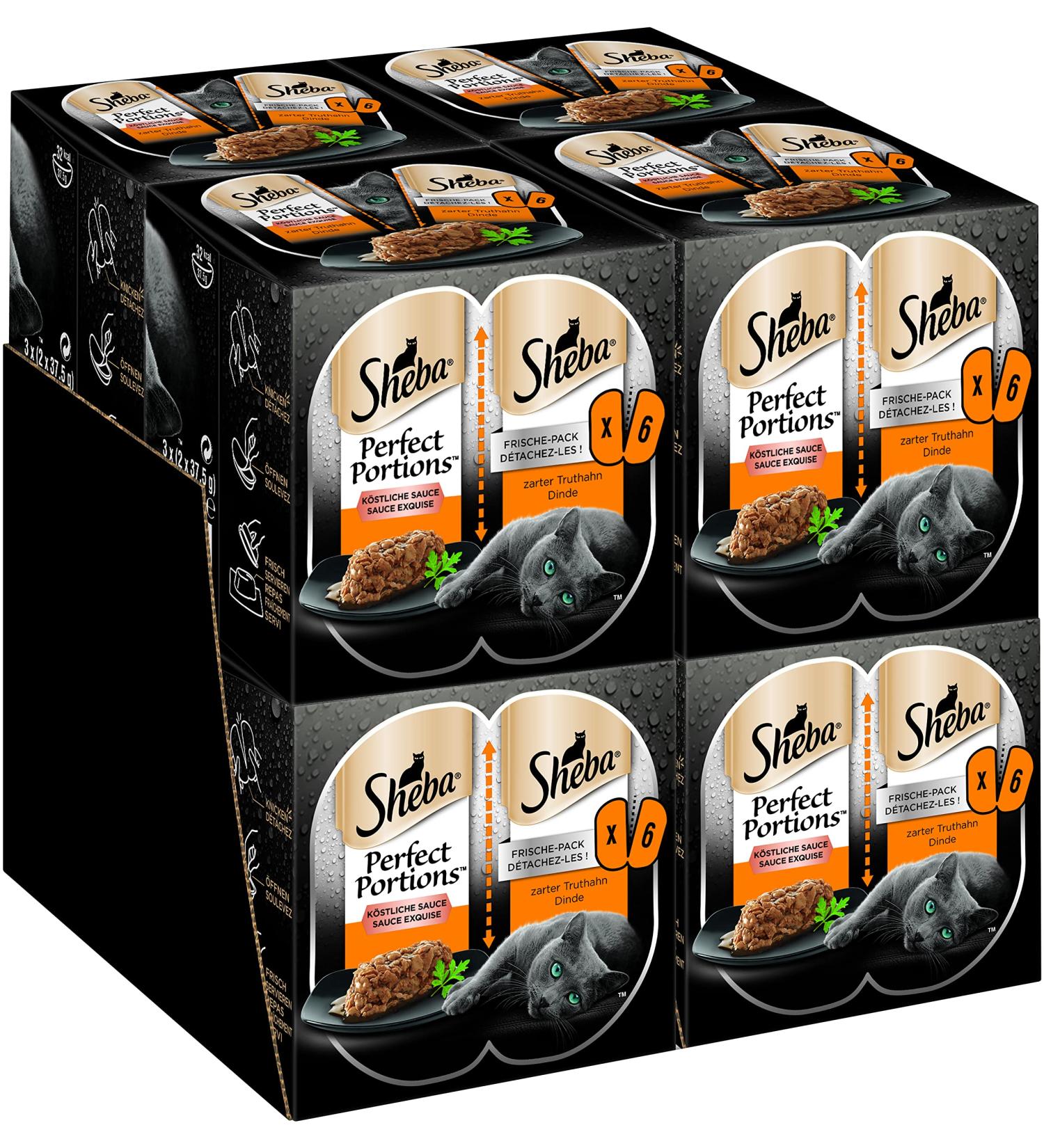 Sheba Perfect Portions Turkey P t - Premium Cat Food | 24 x 75g Top Quality Feline Cuisine - Buy Online on GoSupps.com