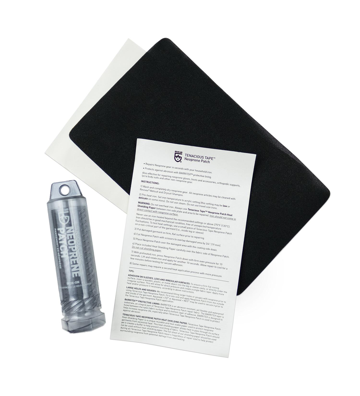 GEAR AID Wetsuit Repair Kit - Neoprene Patch for Seams & Tears - Black - 6 x 10 - Buy Online on GoSupps.com
