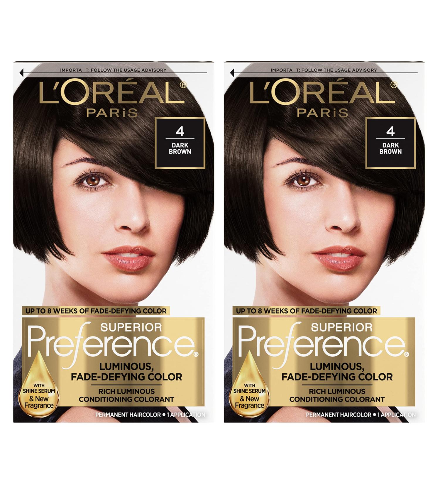L'Oreal Paris Superior Preference Dark Brown Hair Color Dye - Pack of 2 - Buy Online on GoSupps.com