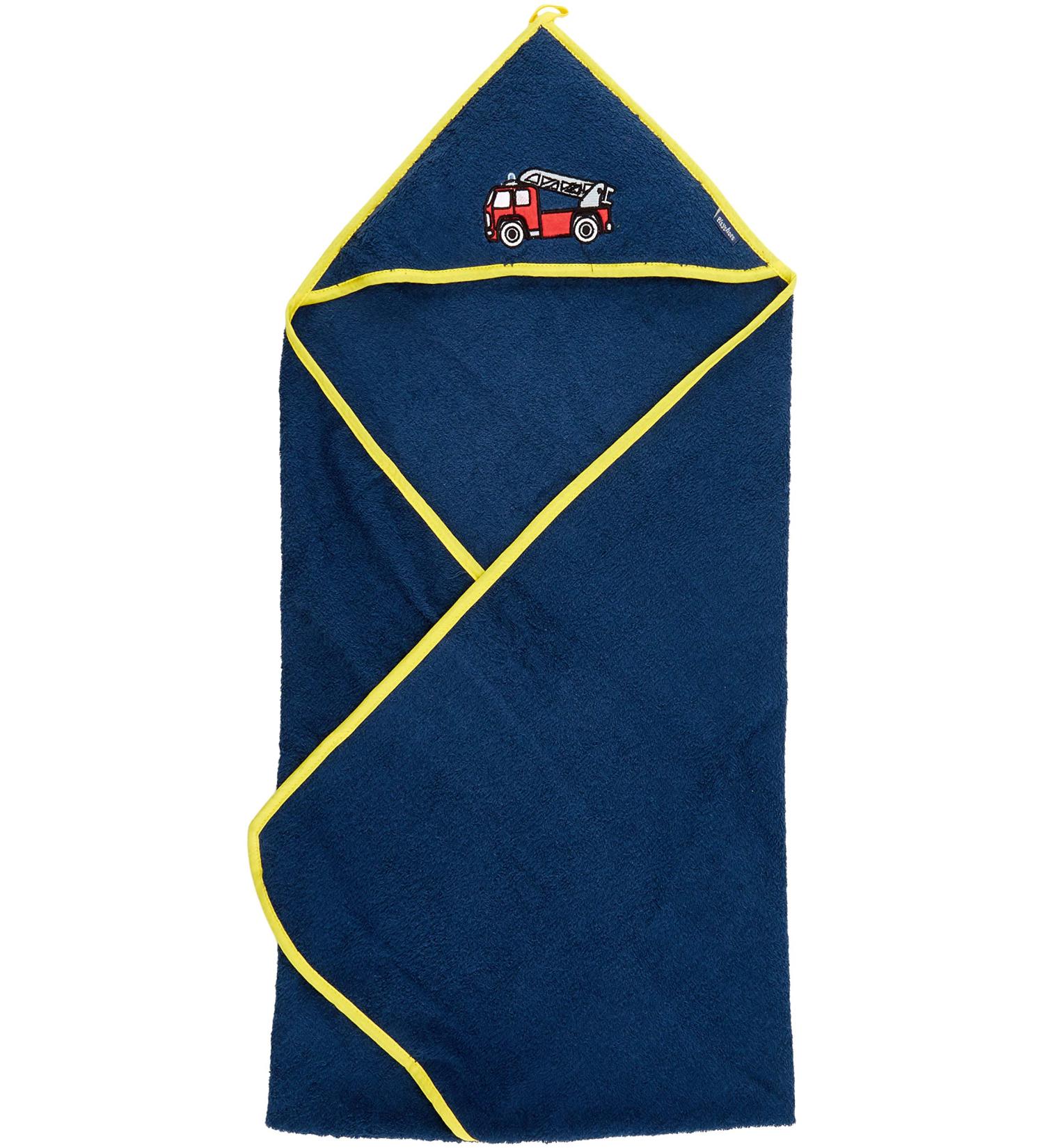 Playshoes Baby Hooded Bath Towel Fire Brigade - Soft Terry Cloth 100x100cm | International Shipping Available - Buy Online on GoSupps.com