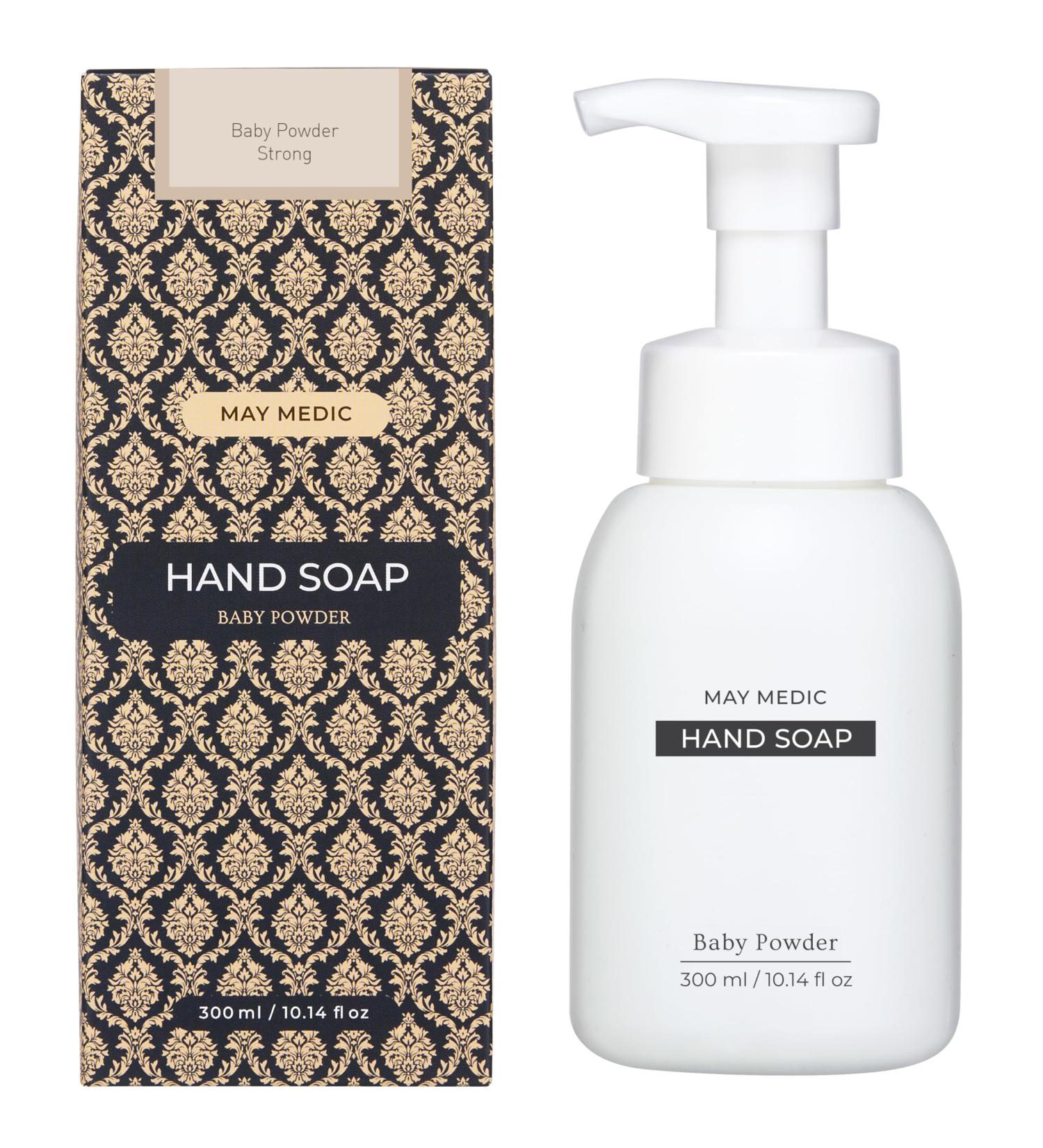 Baby Powder Foaming Hand Soap - Moisturizing Vegan Wash with Fig & Pomegranate Extract - 10.14 fl oz | Ideal for Bathroom & Kitchen - Buy Online on GoSupps.com