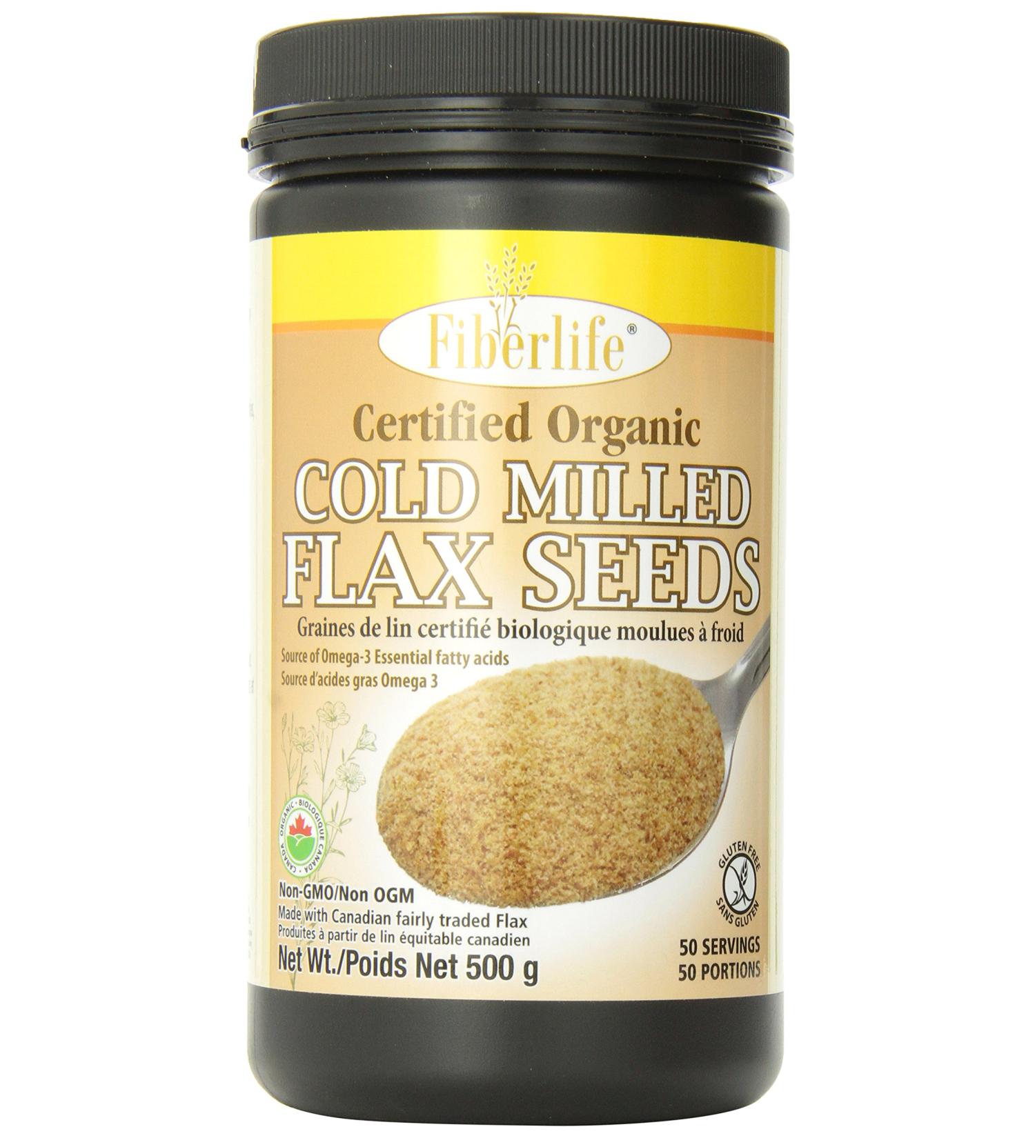 Fiberlife Organic Flax Seeds Cold Milled 500gm - Buy Online on GoSupps.com